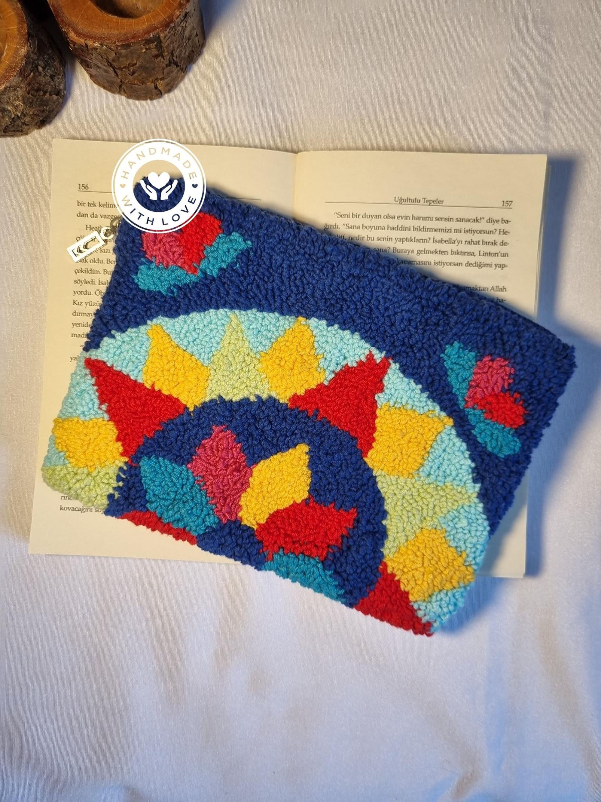 Étui pour Kindle ethnique brodé - Couverture pour Kindle faite main - Pochette pour liseuse électronique - Couverture de livre en tissu - Étui pour Ki