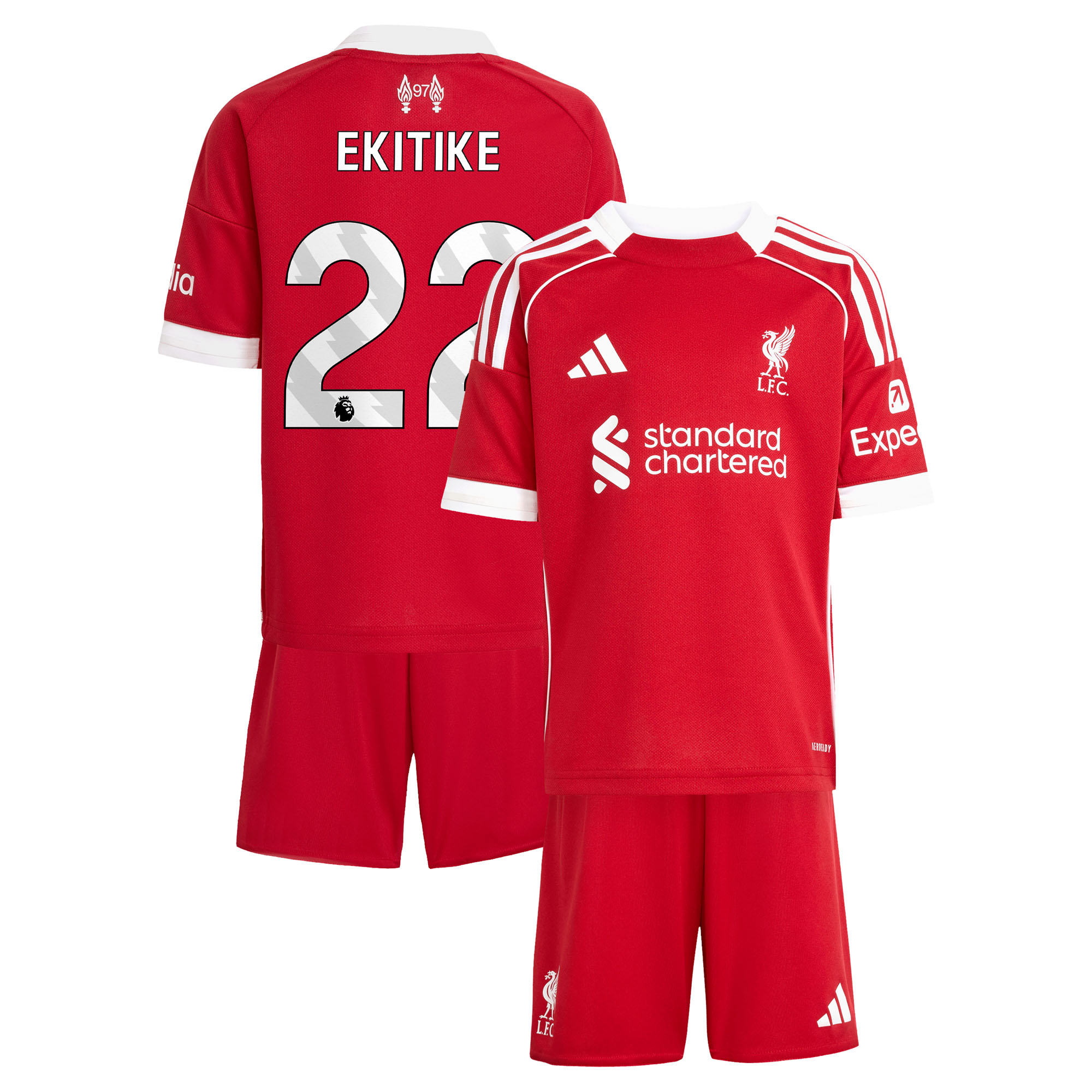 Liverpool adidas Mini-kit Domicile 25/26 avec flocage Ekitike 22