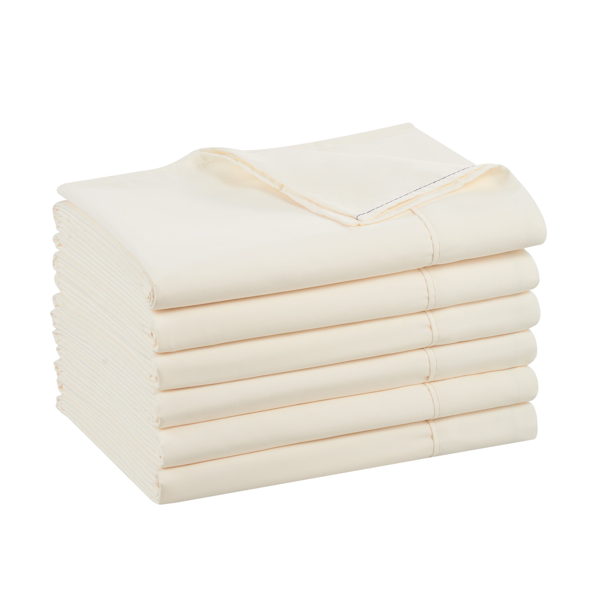 Host & Home Microfiber Flat Sheet Queen Ivory (6/Pack) (P-MFS-90110-IV)