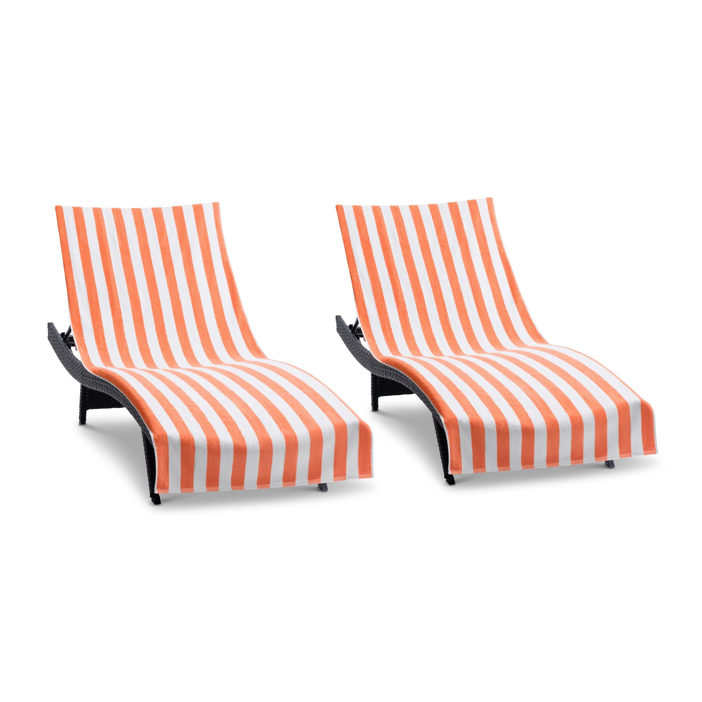 Arkwright Home California Cabana Chaise Cover 30x85 Coral (2/Pack) (P-CC-CABANA-CO)