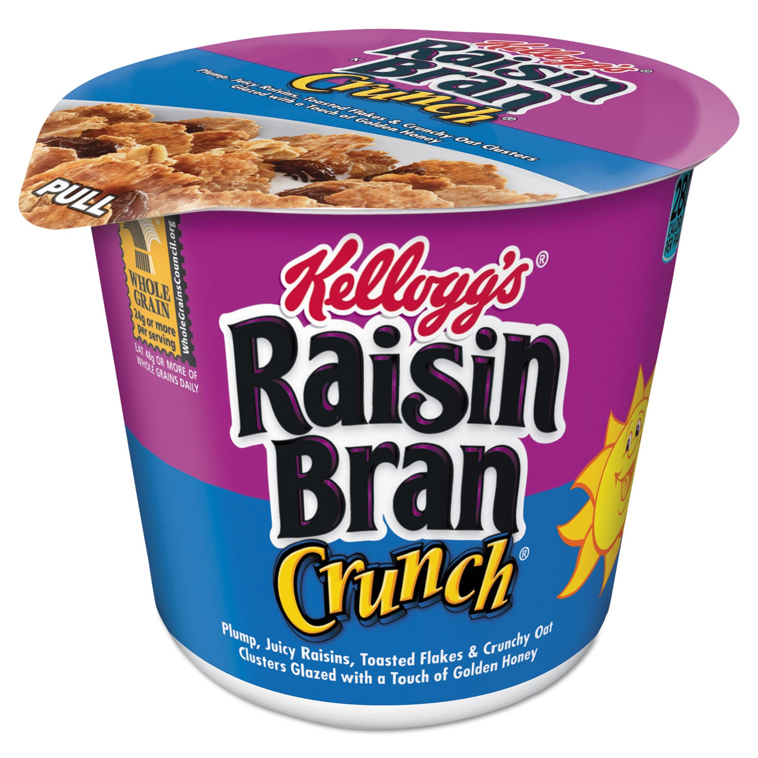 Raisin Bran Crunch® 01474 Breakfast Cereal, Raisin Bran Crunch, Single-Serve 2.8 oz Cup, 6/Box - Pack of 6 KEB01474