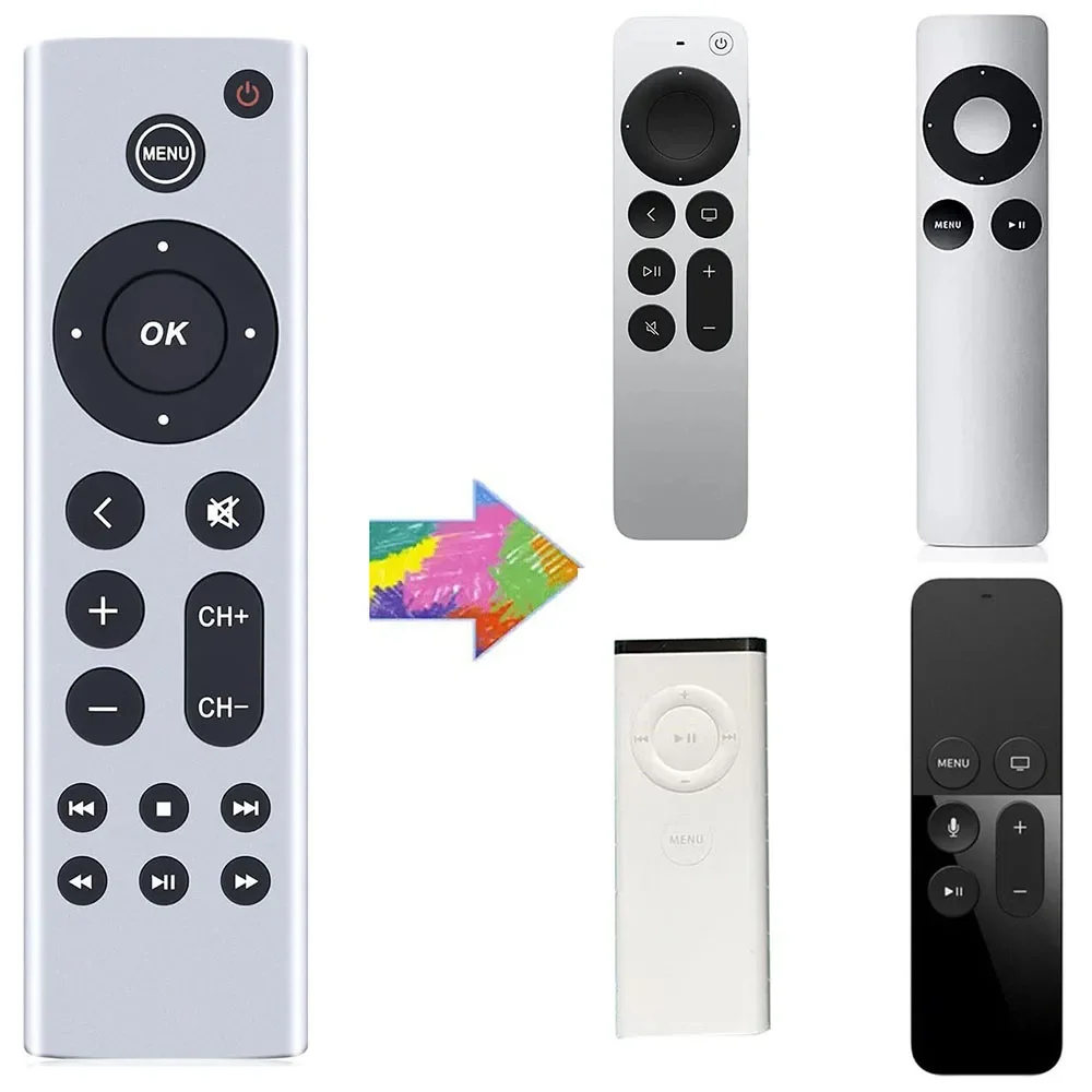 Universelle Ersatzfernbedienung für Apple TV 4K/HD (1 2 3 4 5 Gen) A2169 A1842 A1625 A1427 A1469 A1378 A1218 (ohne Stimme) Image