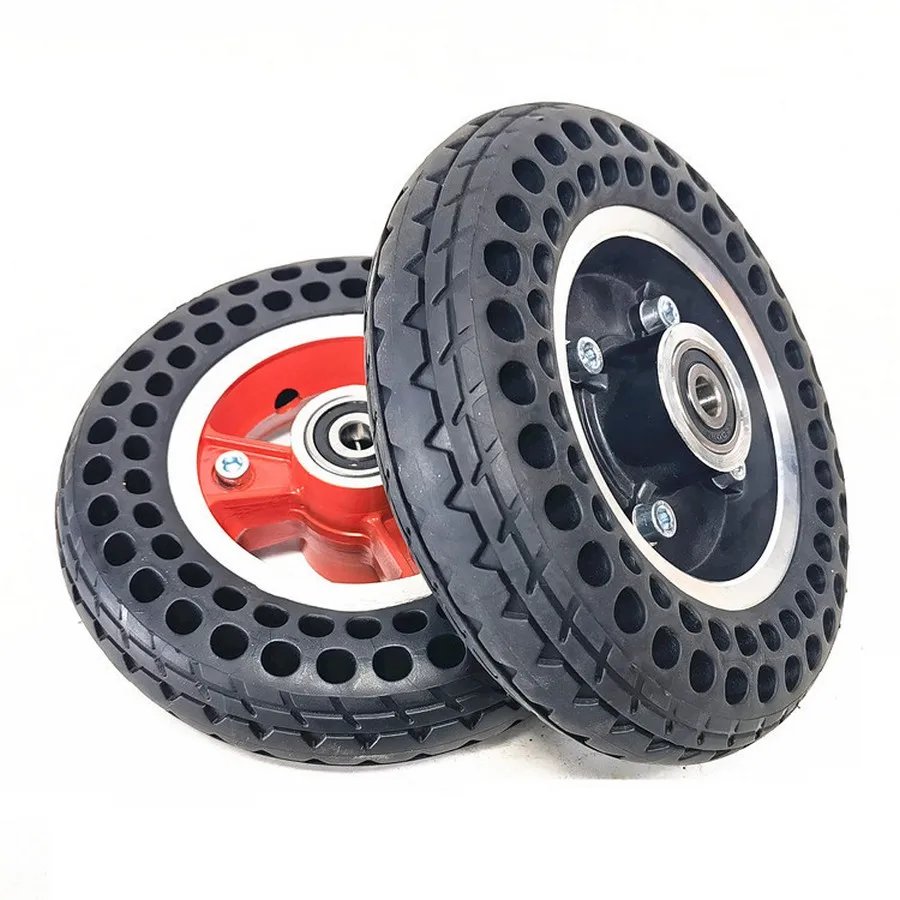 7 Inch 7x2 Hohl Reifen Rad Für Elektrische Roller Aluminium Legierung Hub E-Roller Rad Stuhl Lkw pneumatische Trolley Warenkorb Rad Image