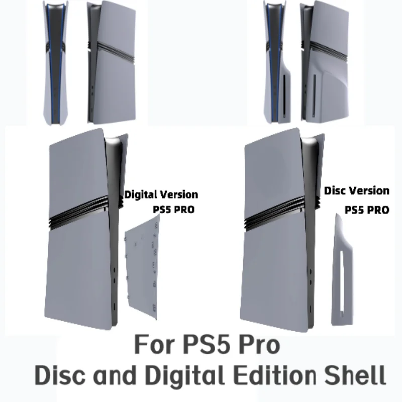 für PS5 Pro Konsolen-Shell-Panels, graue Pro-Disc- und Digital Edition-Shell-Platten mit Logo-Skin und Aufkleber zum 30. Jubiläum Image