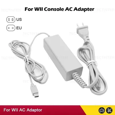 EU Stecker AC Adapter Ladegerät für Wii U Konsole Netzteil Kabel Kompatibel mit Nintendo Wii U Fernbedienung Wand Ladegerät