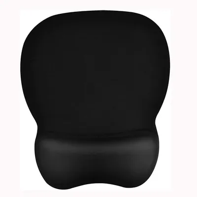 Mouse Pad with Wrist Support, Ergonomic Mousepad with Memory Foam Wrist Rest and Non-Slip Base Office Desk Accessories-Black