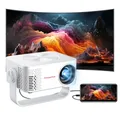 Mini proiettore 1080P con WiFi e altoparlante Proiettore LED portatile per telefono cellulare e home theater con adattatore