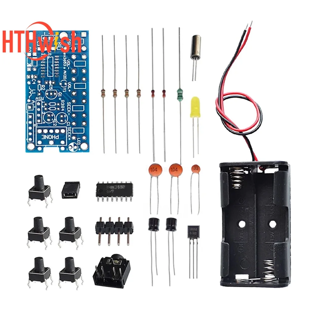 1Set 76MHz-108MHz Wireless Stereo FM Radio Empfänger Modul Praktische Ausbildung DC 1,8 V-3,6 V DIY Elektronische Kits Image