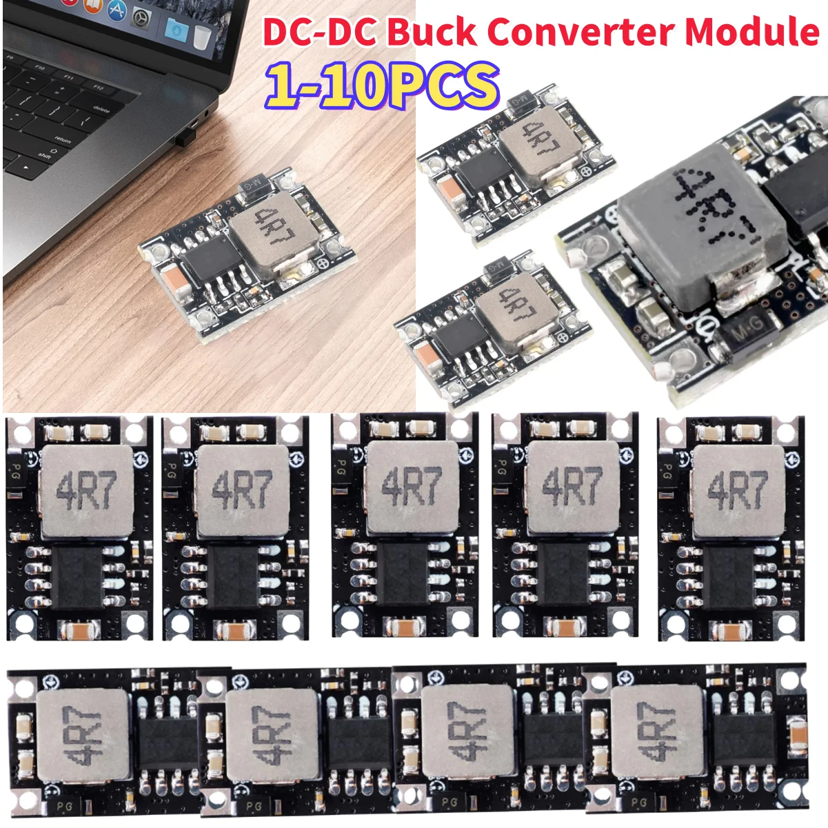 DC-DC Buck Converter Schritt Netzteil Modul 1-10PCS 5V-30V Zu 3,3V 5V 9V 12V 3A Spannung Regler für Auto Motorrad Batterie Image
