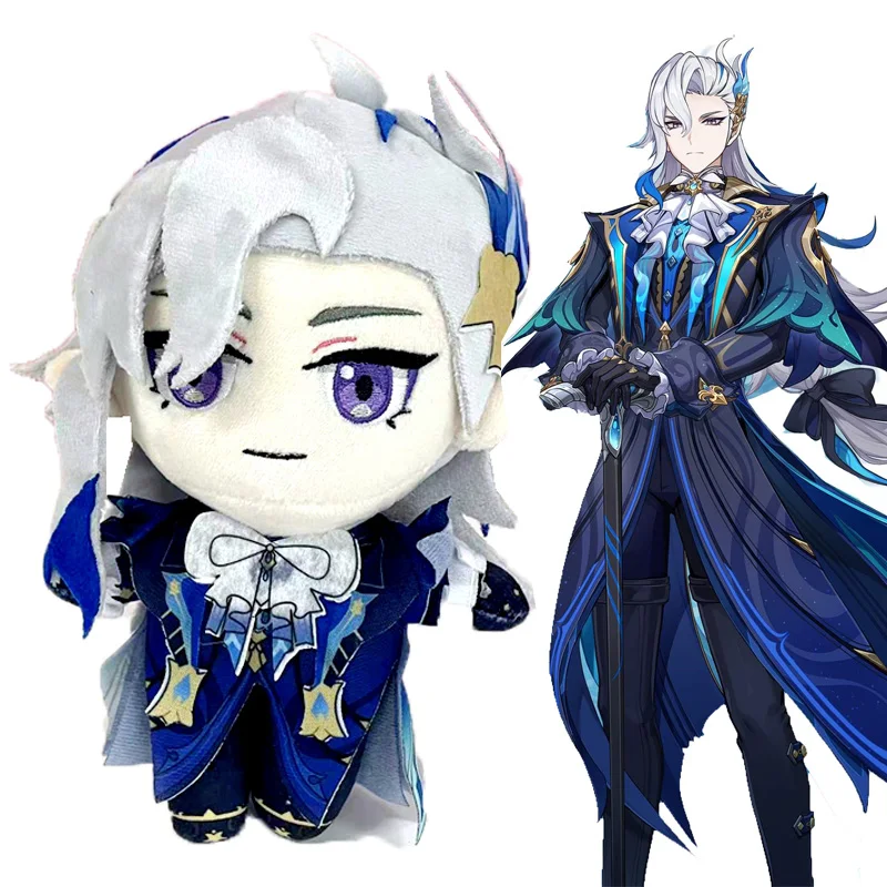 20 cm Genshin Impact Neuvillette Plüschtier Gefüllte Puppe Weiches Kissen Kissen Wriothesley Furina Lyney Arlecchino Fan Geburtstagsgeschenk Image