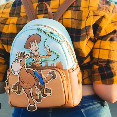 【New】In Stock Loungefly Toy Story Woody & Bullseye Student Backpack Children'S Backpack Leisure Backpack Shoulder Bag Boys Gift