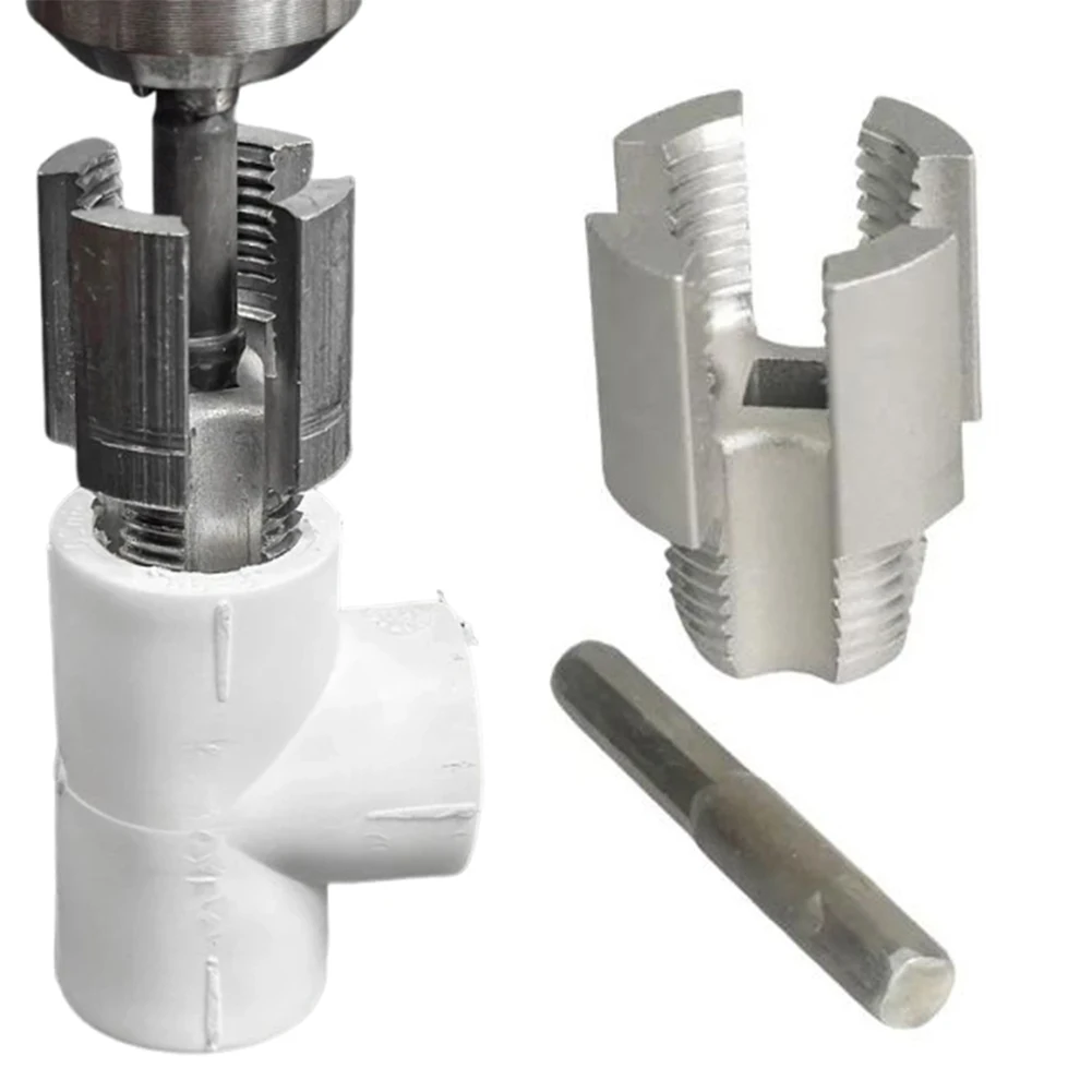 Integriertes Werkzeug zum Einfädeln von Innen- und Außenrohren, PVC-Rohreinfädler-Set, PPR-Wasserrohröffner, Wasserhahn für elektrische Bohrmaschine, Elektrowerkzeug Image