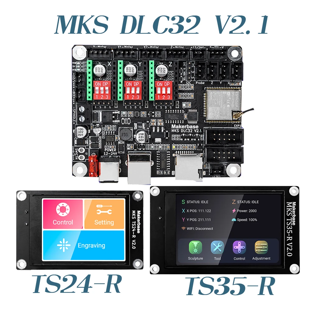 Laser Gravur Maschine Motherboard Makerbase MKS DLC32 V2.1 32Bit Control Board Wifi TS24/TS35-R Unterstützung 80W Laser Modul Image
