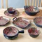 Bohemian ceramic dishes and cutlery 8-piece set household good-looking rice bowl double-ear soup basin exquisite noodle bowl