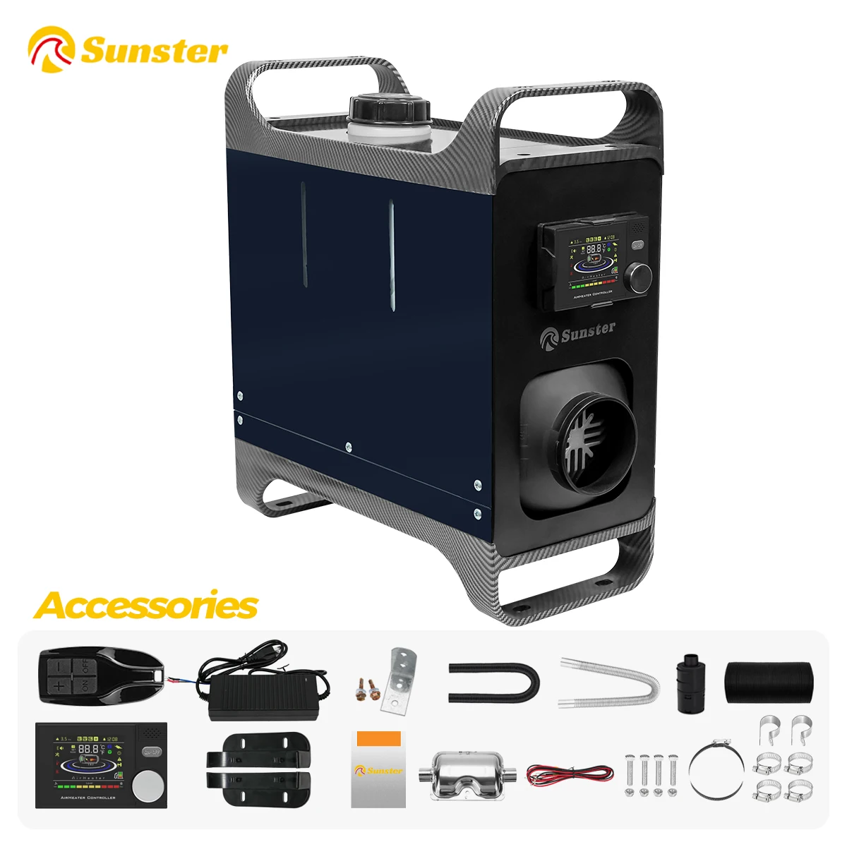 8KW 12V 24V 220V Auto Heater All In one Diesel Air Heater Bluetooth APP&Ventilation Mode Parking Heater For Car Trailer Truck