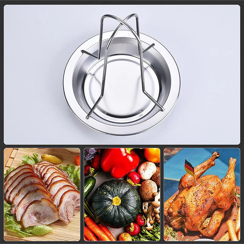 Huhn Röster Rack Küche Outdoor BBQ Werkzeuge Antihaft Edelstahl Grill Werkzeuge Braten Grill Ständer Image