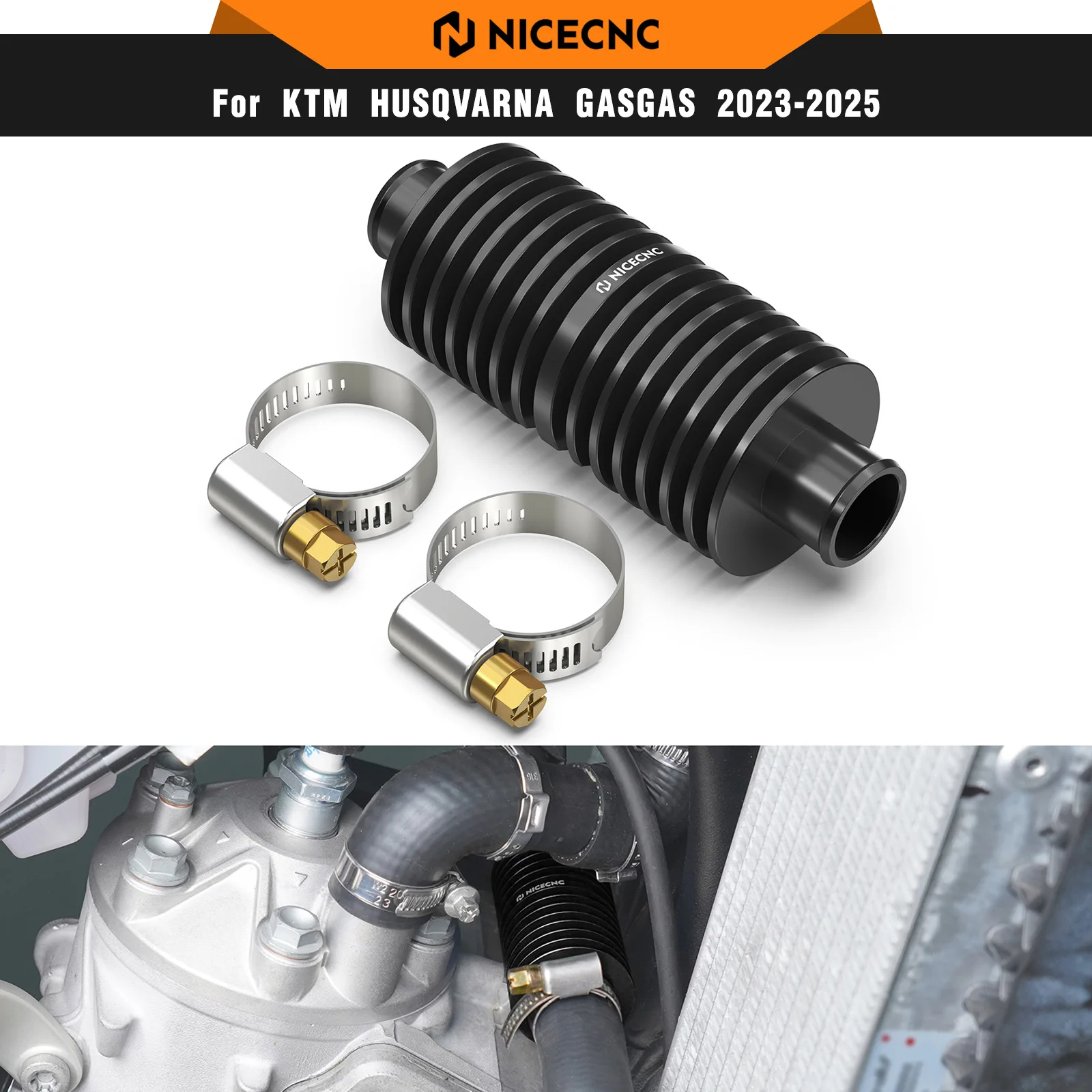 Radiatore NICECNC per KTM EXC 300 2024, Raffreddatore ad Acqua in Linea per KTM EXC 250 XCW 250 SX 250 XC 300 Husqvarna TE 300 GasGas EC 300
