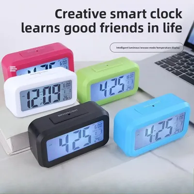 Digital Led Clock Household Bedside Battery Powered Multi-function Alarm Clock Desk Things for the Room Table Clocks Home Decor