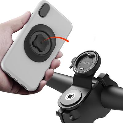 Bike Phone MountMountain Bicycle Stem Phone HolderAluminum Handlebar Cell Phone ClampGravel/MTB/Road E-Bike Cycling Cell Phone ClipQuick Release Attach/Detach