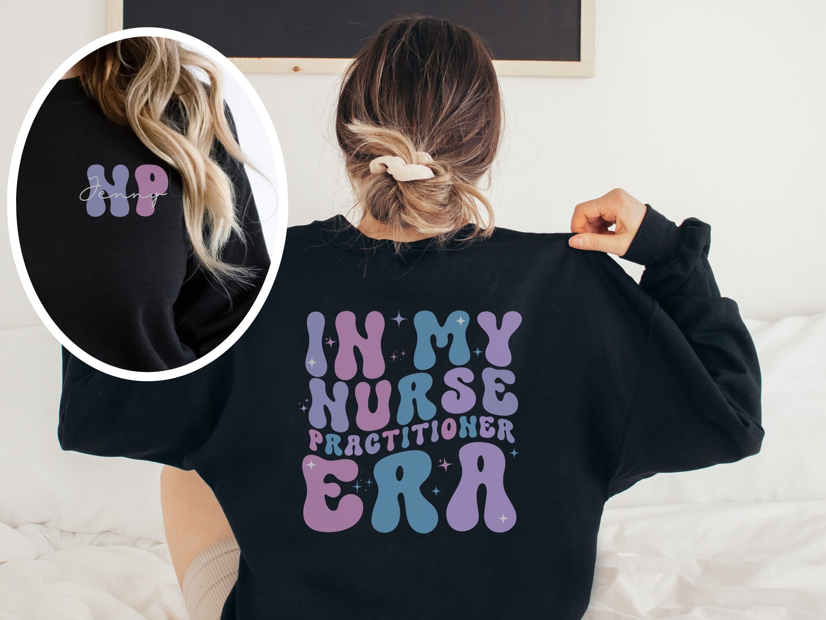 Felpa personalizzata per infermiere, maglione NP personalizzato, girocollo per infermiere, regalo per infermiere NP, regalo di laurea DNP Fnp