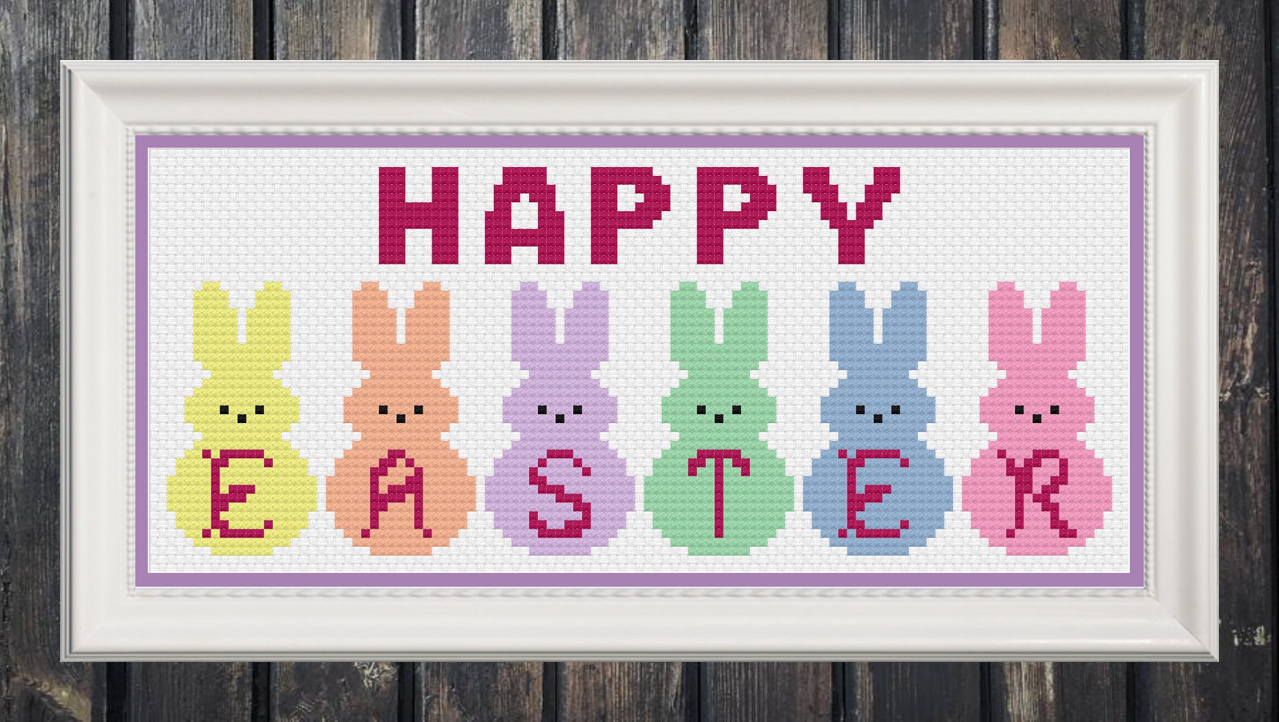 Schema punto croce Pasqua, Punto croce Pasqua, Punto croce Peeps, Schema punto croce contato, Punto croce, Schemi punto croce
