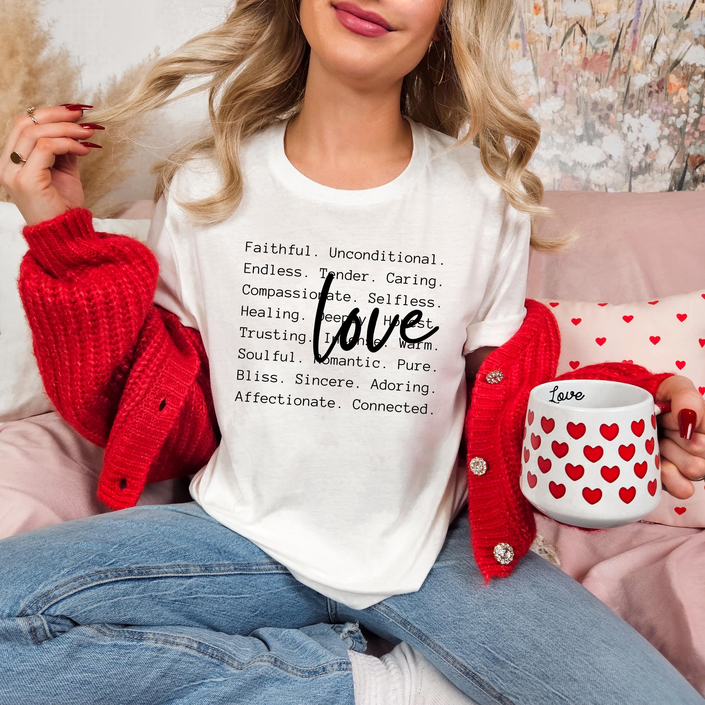 Parole d'amore png svg, Design di maglietta d'amore png, San Valentino png svg, Definizione d'amore png svg, Sublimazione dell'amore, Parole gentili p