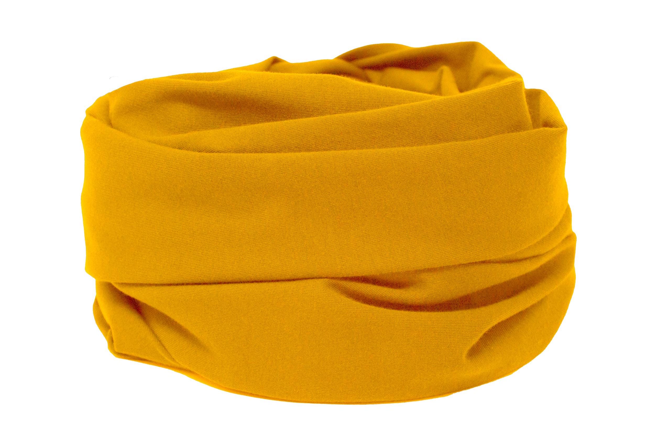 Sciarpa tinta unita, sciarpa ad anello da donna, sciarpa in jersey, sciarpa da donna, giallo sole, giallo oro, sciarpa da donna, sciarpa casual, acces
