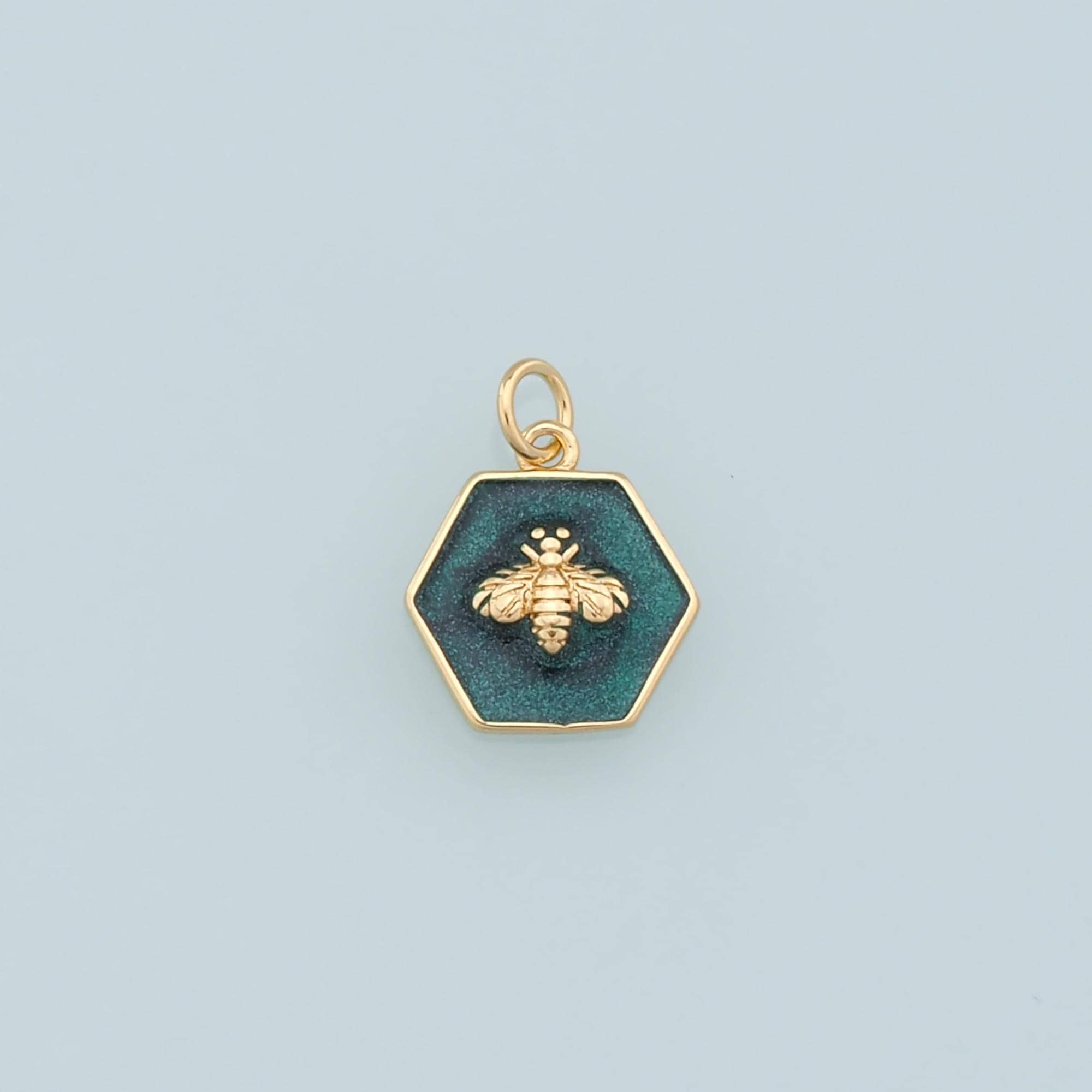 Ciondoli a forma di ape in oro, ciondolo a forma di ape in smalto riempito in oro 18 carati, collana con ciondolo a forma di ape per la creazione di g