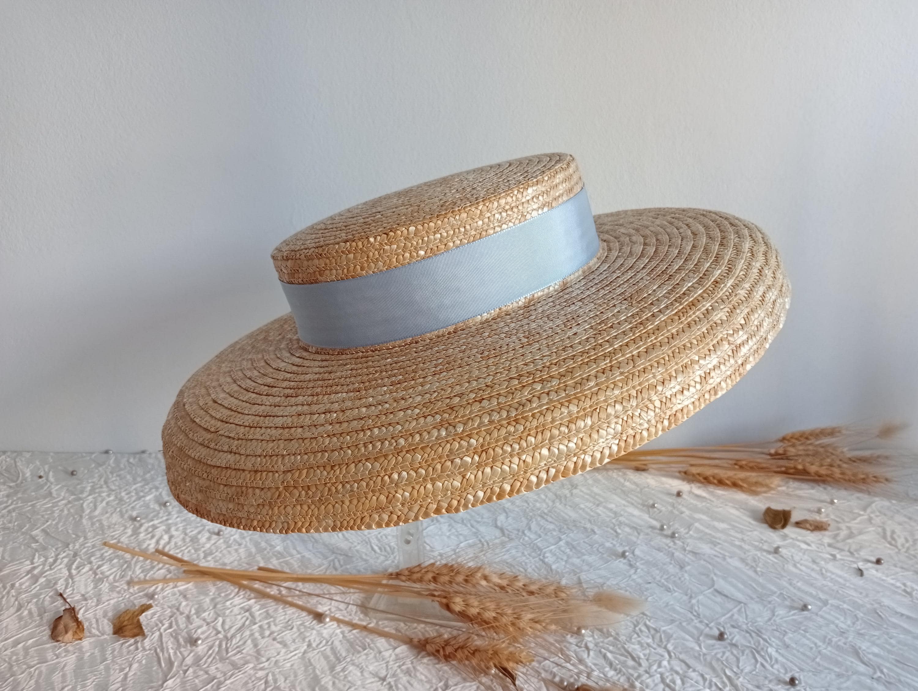 Cappello da sole in paglia naturale, cappello da sole in paglia estivo, cappello da sole in paglia formale, cappello da sposa, cappello da sole in pag