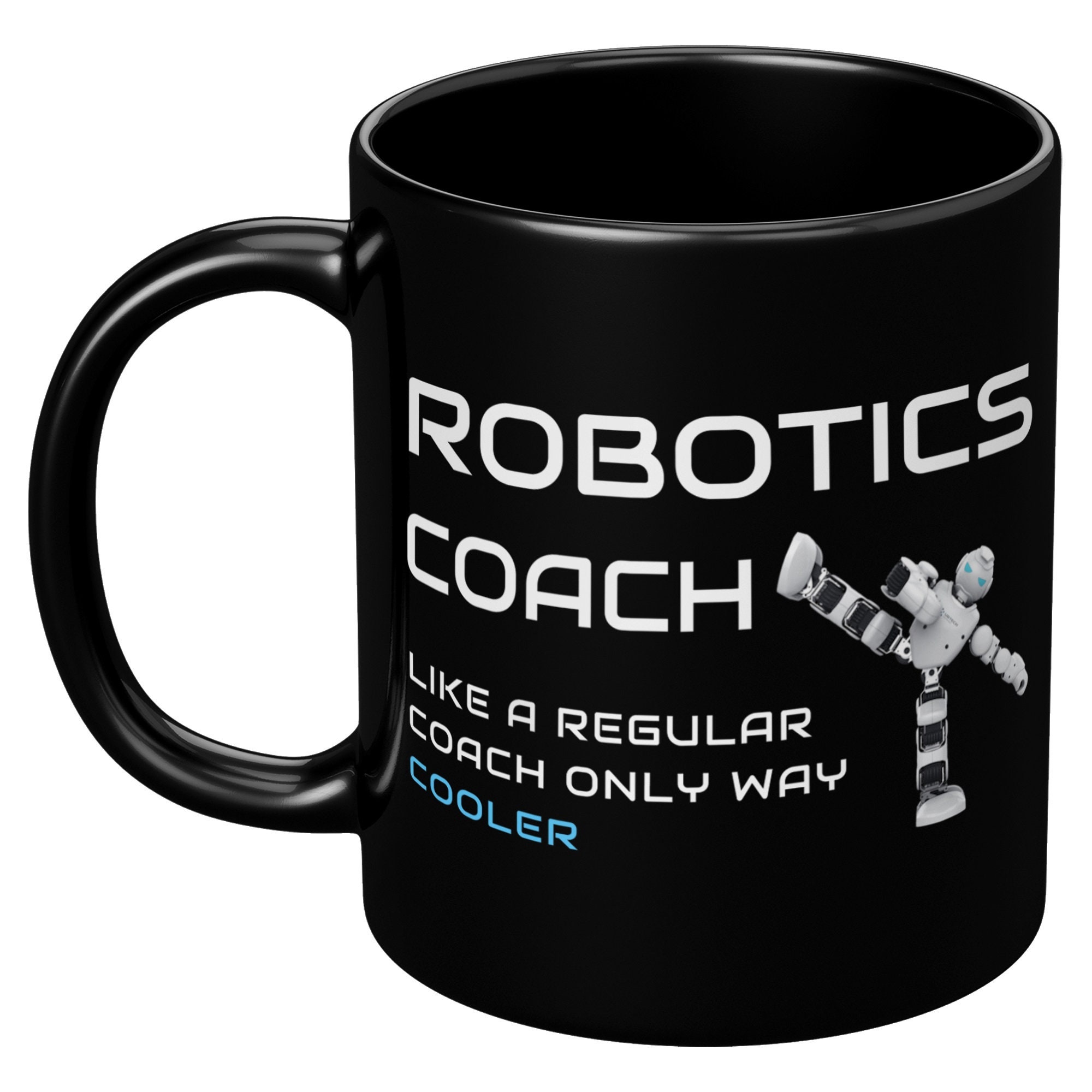 Tazza per allenatore di robotica, tazza di robotica, tazza da caffè per allenatore di robotica, regali per studenti di robotica, tazza di caffè robot