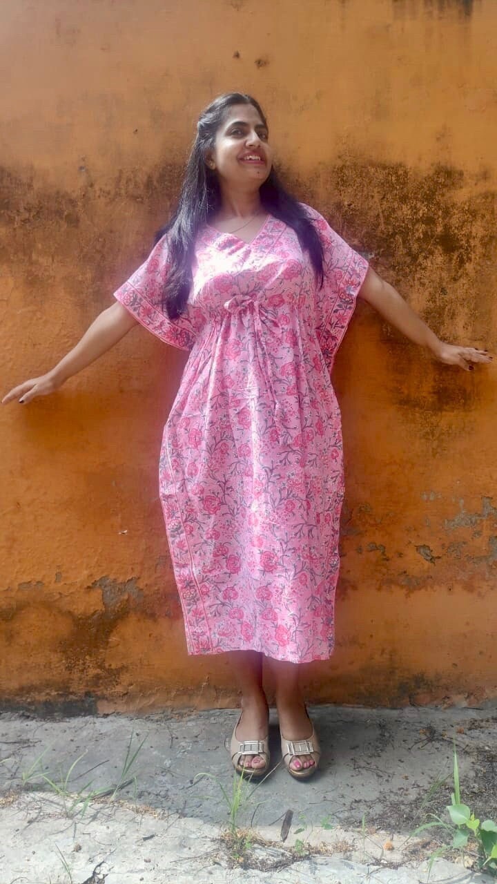 caftano di cotone caftano costumi da bagno caftano maxi vestito stampa a blocchi caftano fatto a mano caftano stampa a blocchi caftano vestito dalla s