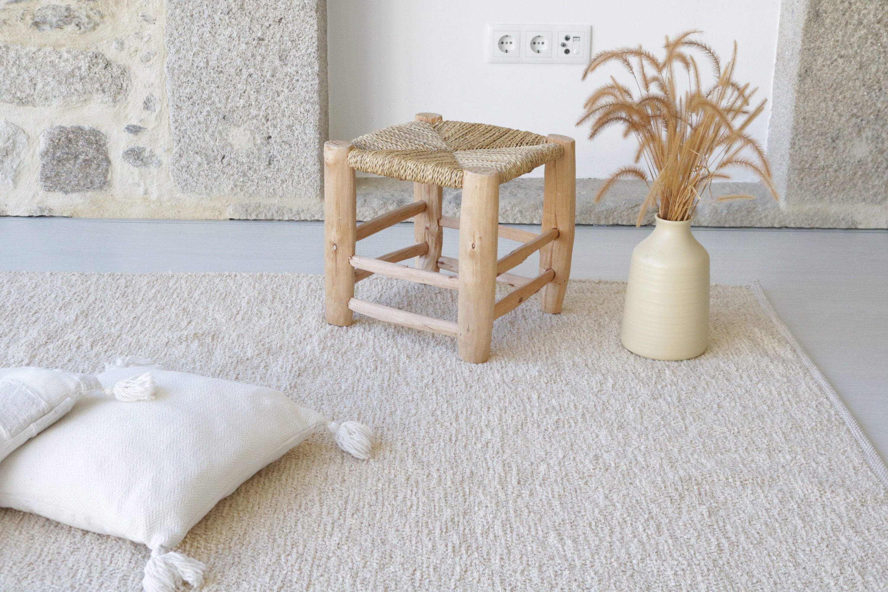 Grande tappeto beige 140x200cm, tappeto per camera da letto, tappeto beige, tappeto per soggiorno, tappeto per area, tappeto per cameretta, tappeto pe