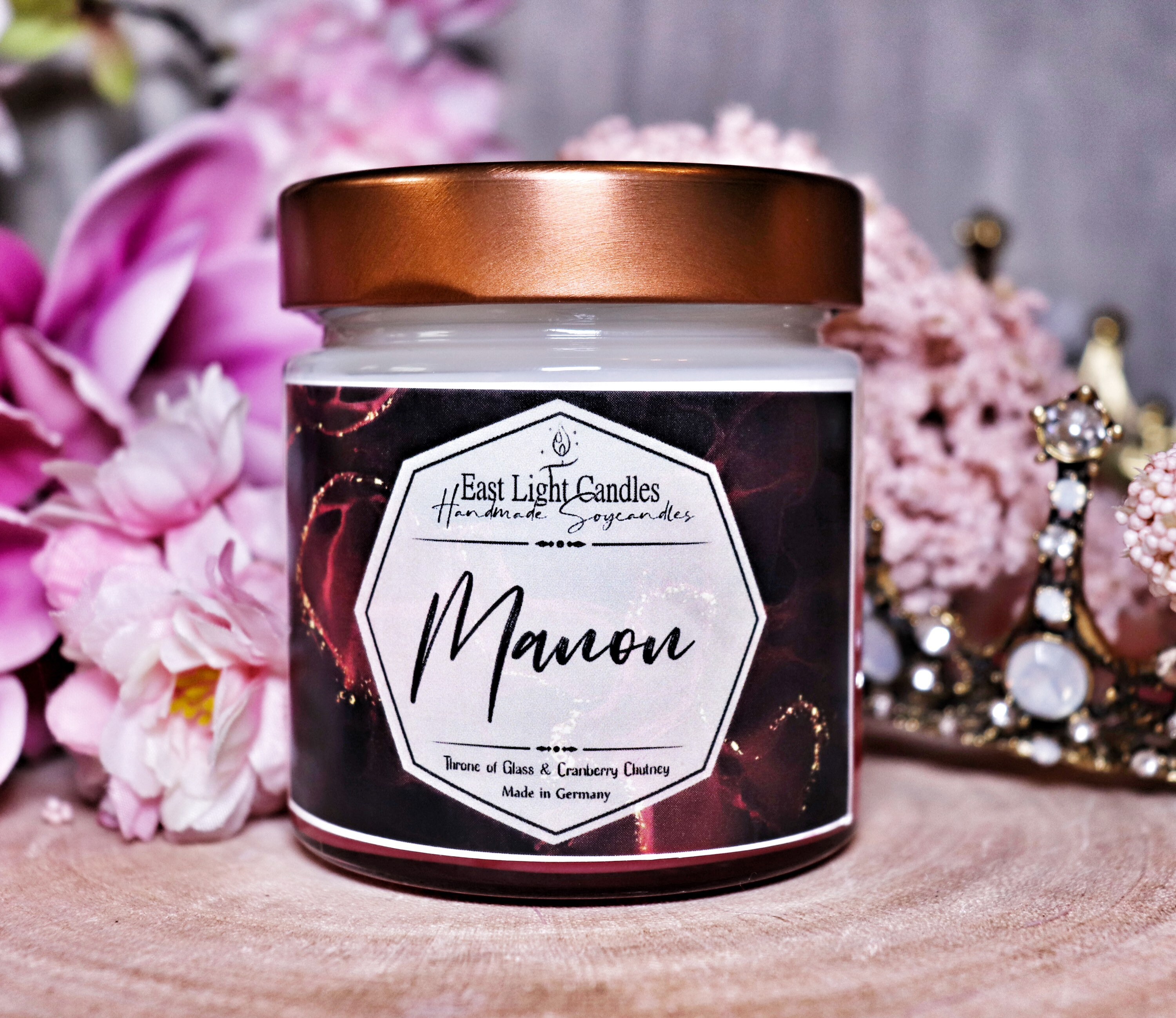 Candela Manon | Candela a forma di libro fatta a mano | Candela profumata in cera di soia | Candela naturale personalizzabile | Idea regalo per gli am