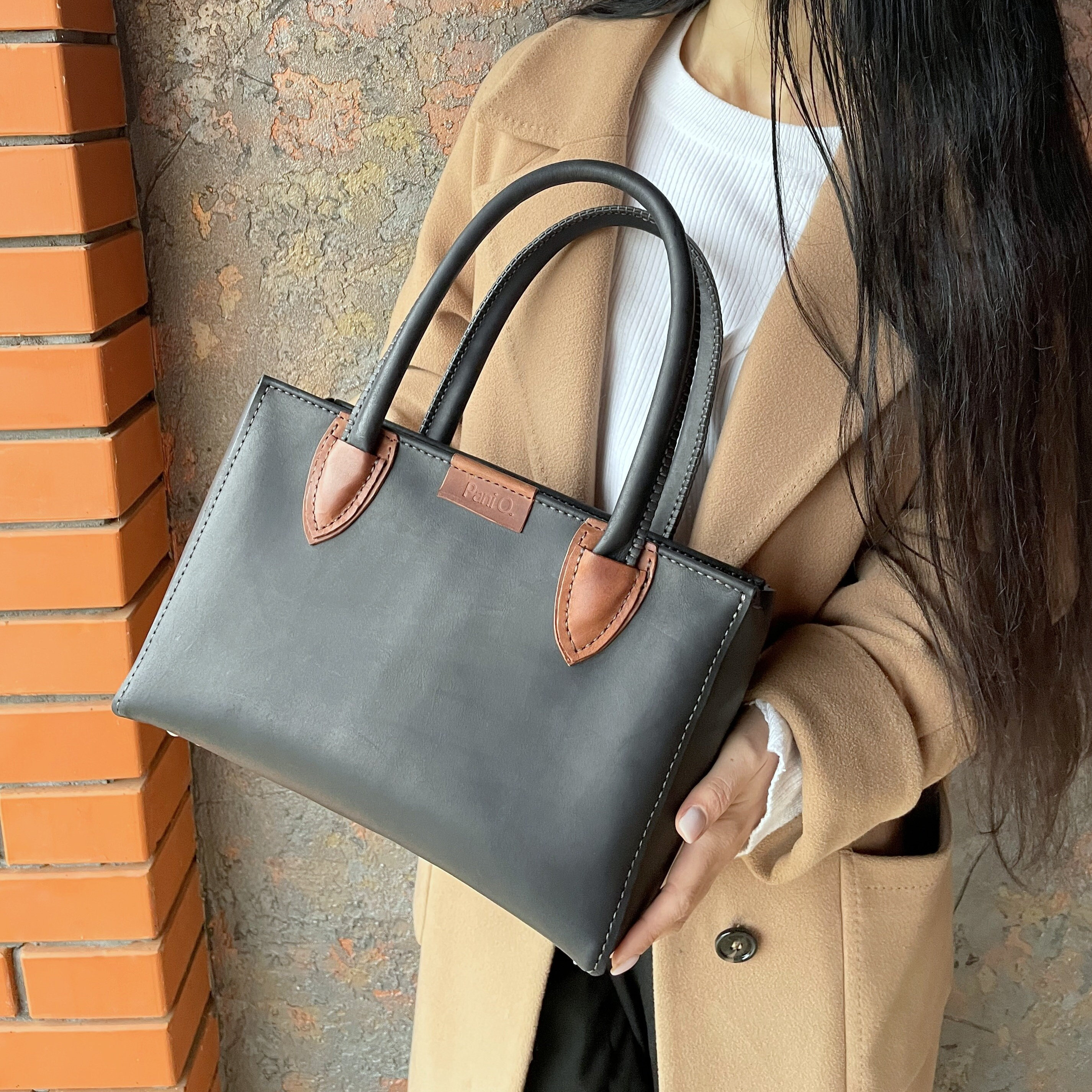 Borsa da donna cucita a mano, borsa in vera pelle, borsa con manico superiore personalizzata, graziosa borsa tote, grande borsa tote in pelle, elegant