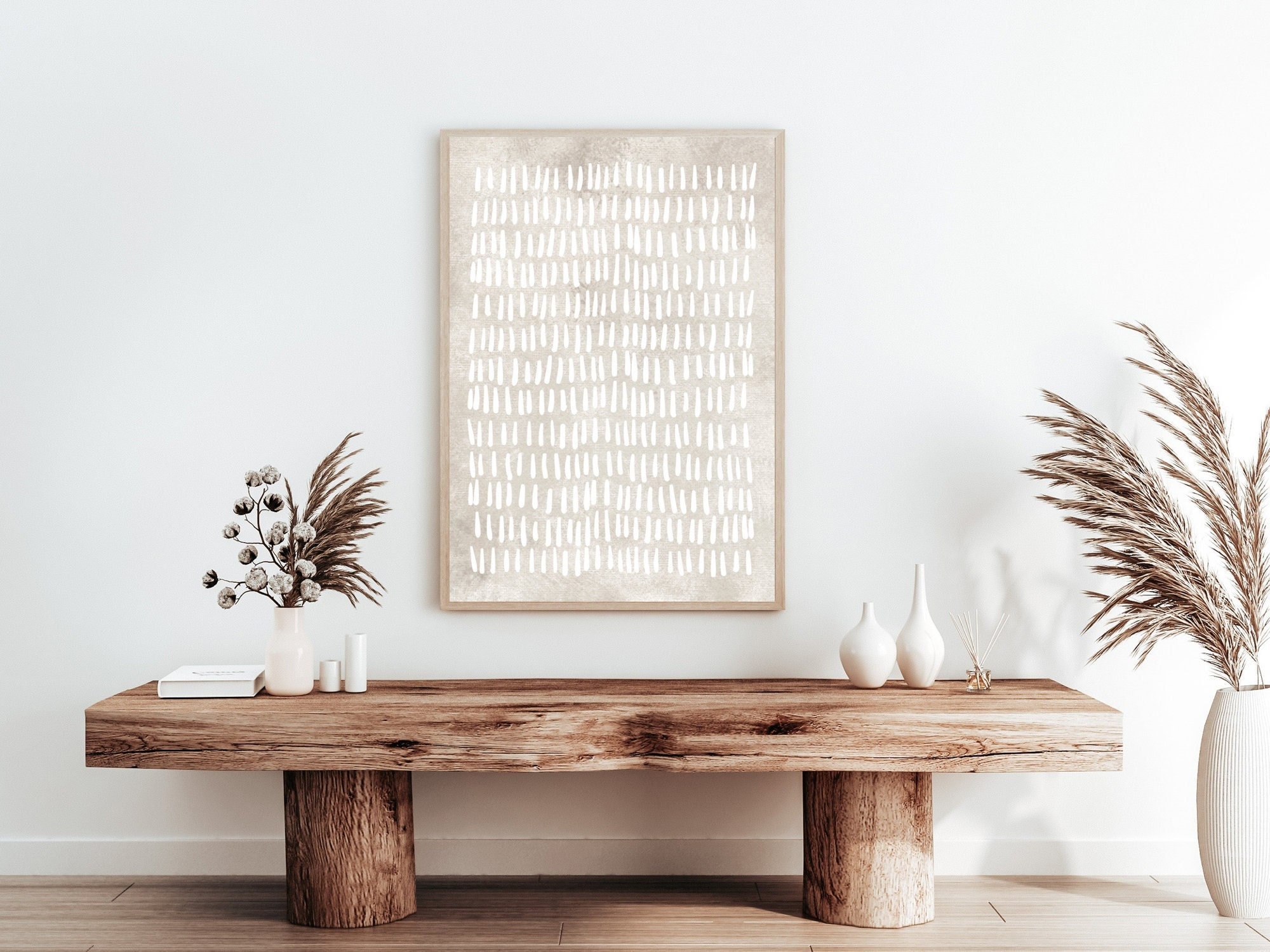 White Abstract Wall Art, Wall Art stampabile, Stampa Beige, Neutral Wall Art, Dots Print, Modern Abstract Print, Minimal Art, Download istantaneo