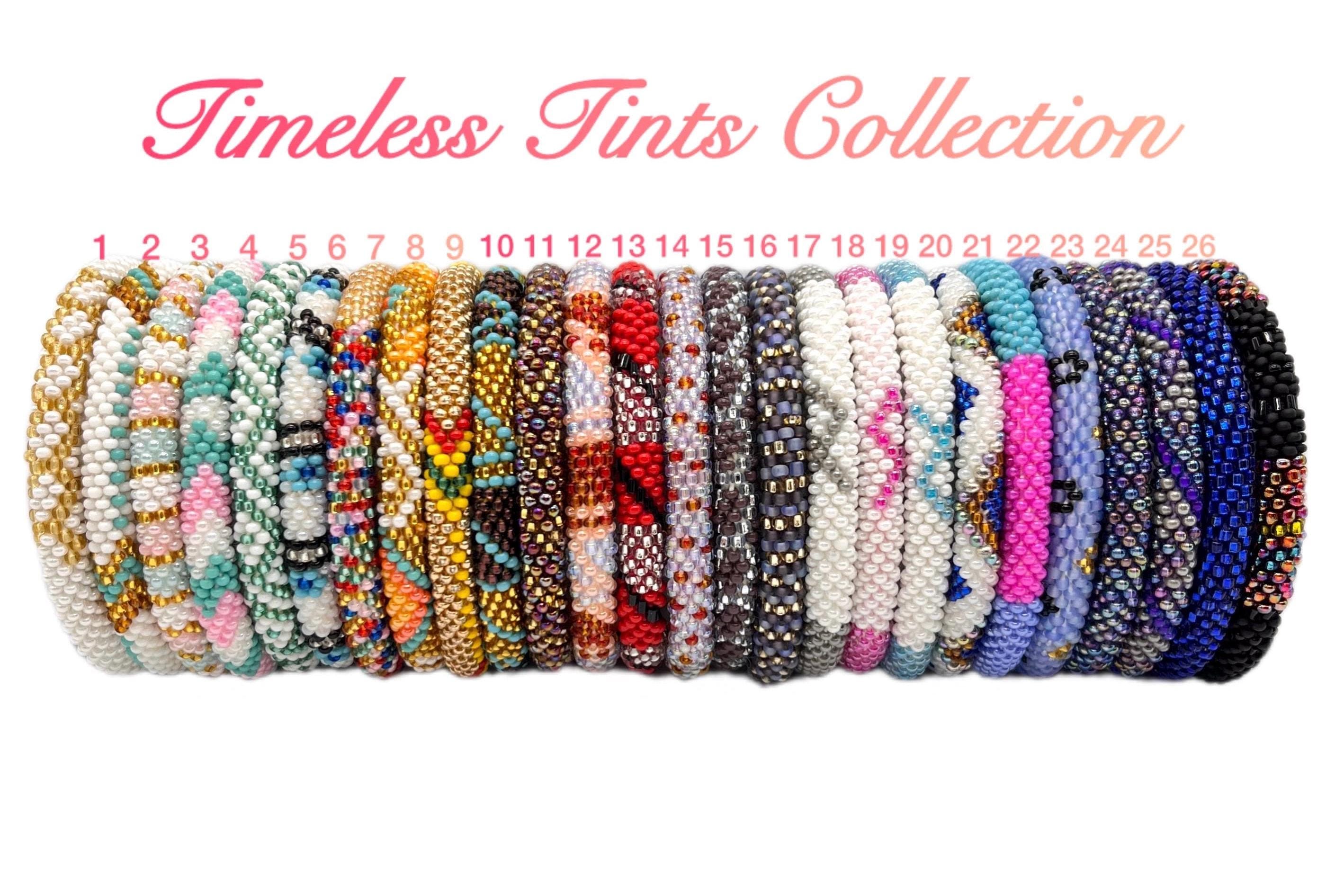Braccialetti unisex con perline all'uncinetto / Braccialetto con perline di semi / Braccialetto con perline di vetro / Bracciale nepalese per donna /