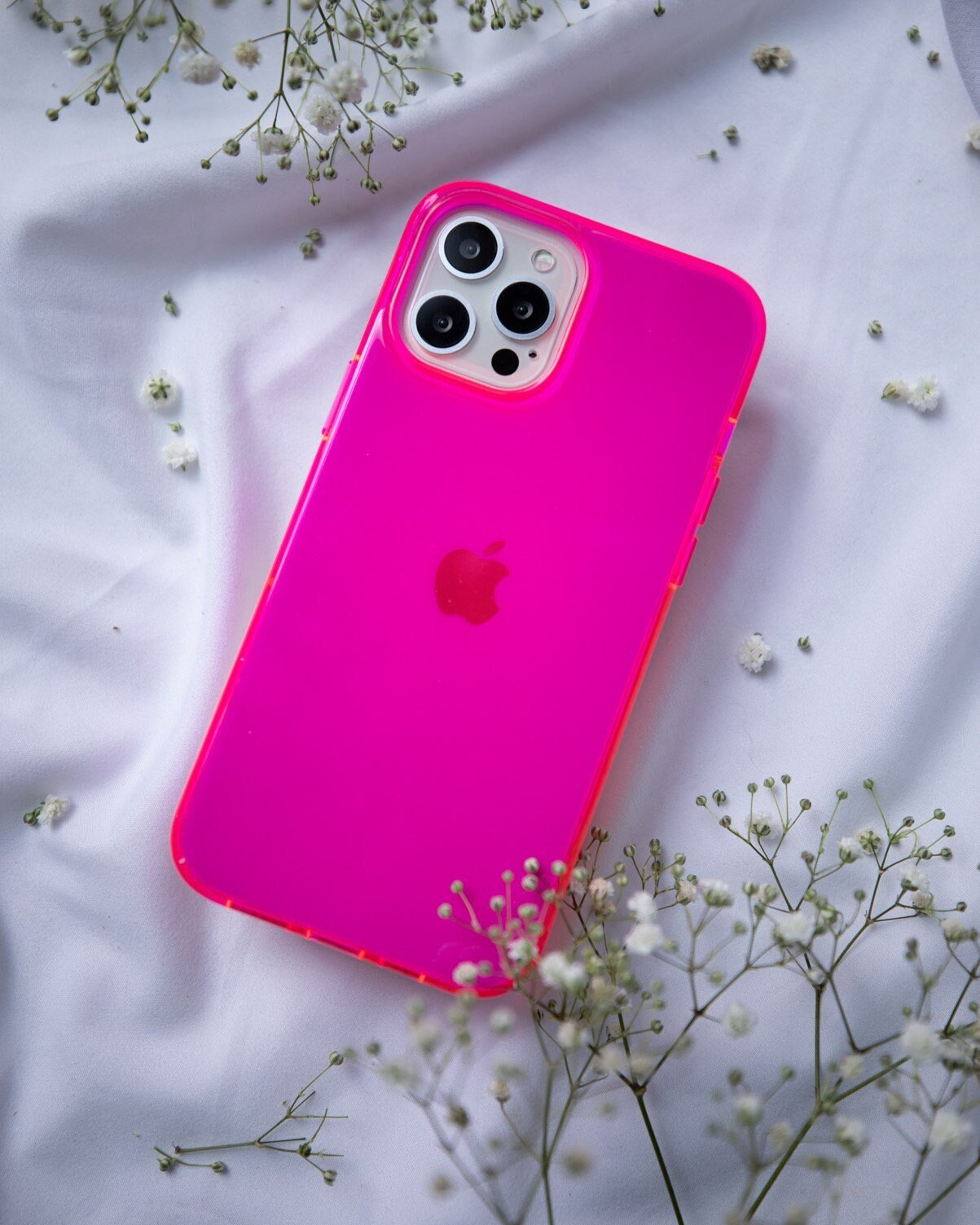Custodia per iPhone 14 rosa neon - BRIGHT! Custodia per iPhone 14 Pro Max, iPhone 13, iPhone 13 Pro, iPhone 13 Mini / Custodia protettiva rosa neon