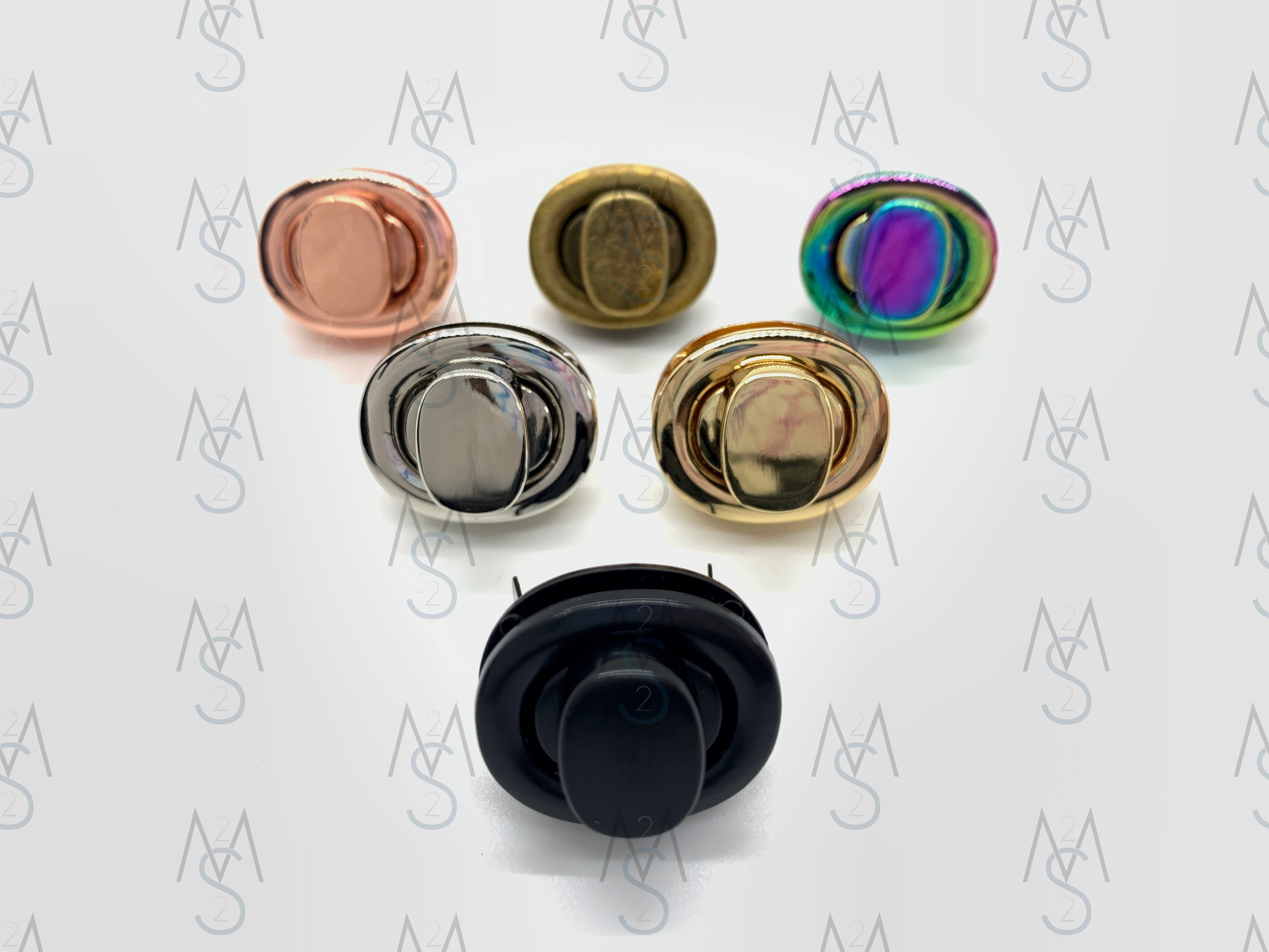Turn Locks - Twist Lock - Bag Lock - Wallet Lock - Bag Clasp - Wallet Clap - Bag Hardware - Bag Making Supplies - 2 minuti 2 punti