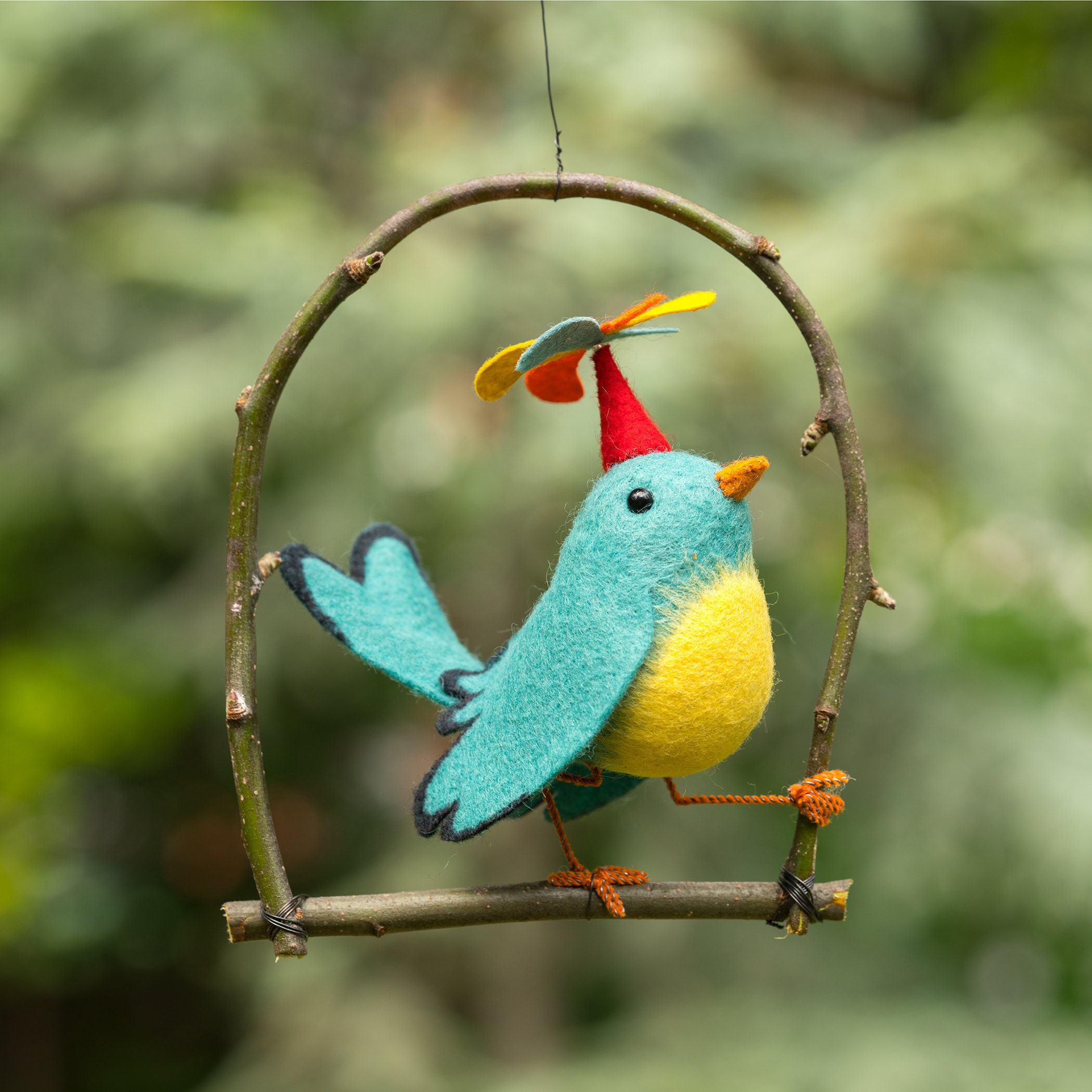 Modello di uccello vorticoso, modello di uccello, modello di cucito per uccello, uccello di peluche, uccello di feltro