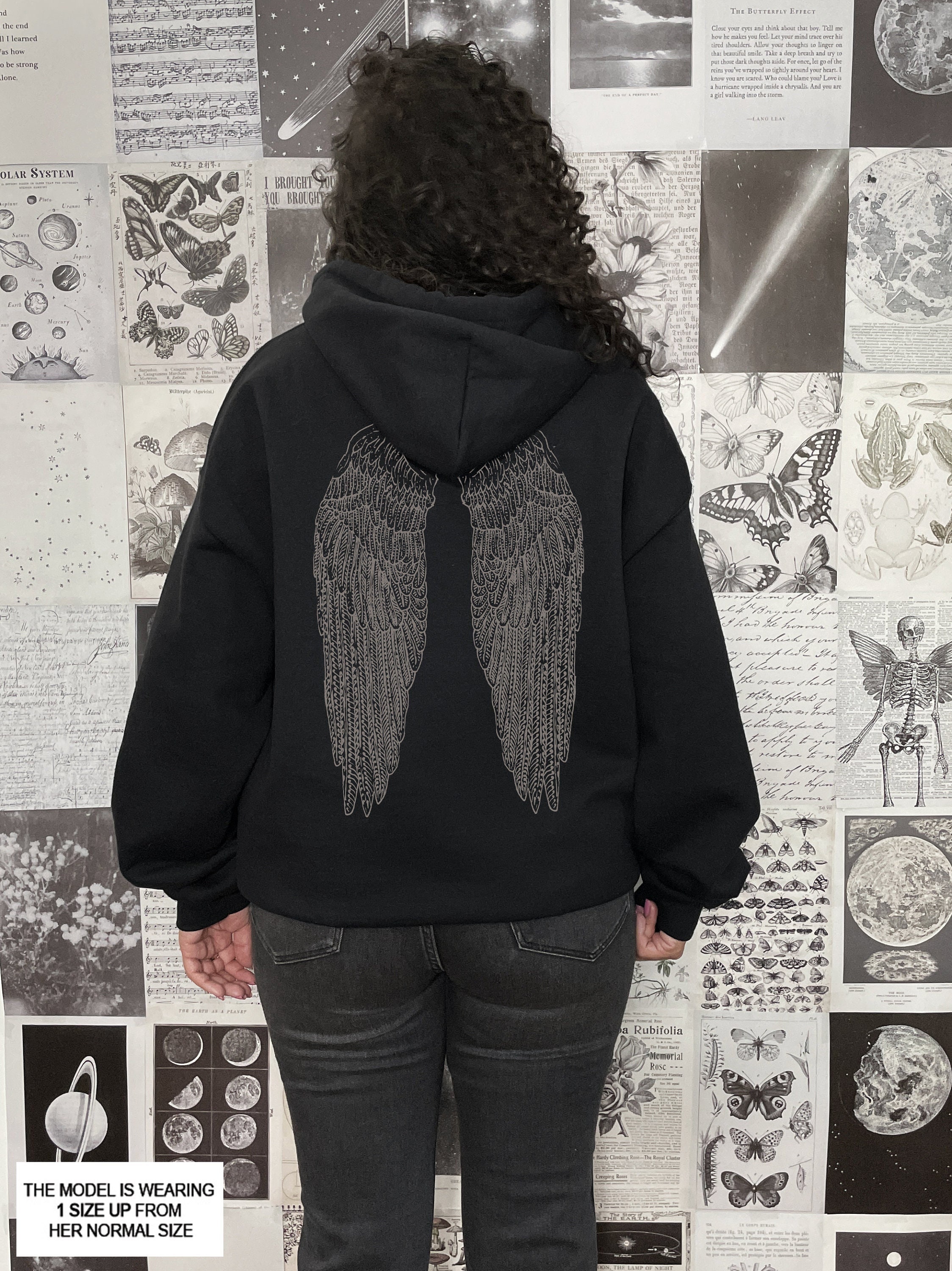 Felpa con cappuccio Y2k Felpa con cappuccio Goth Felpa con cappuccio Grunge Felpa con cappuccio Alt Plus Size Felpa con cappuccio Streetwear Goth Felp