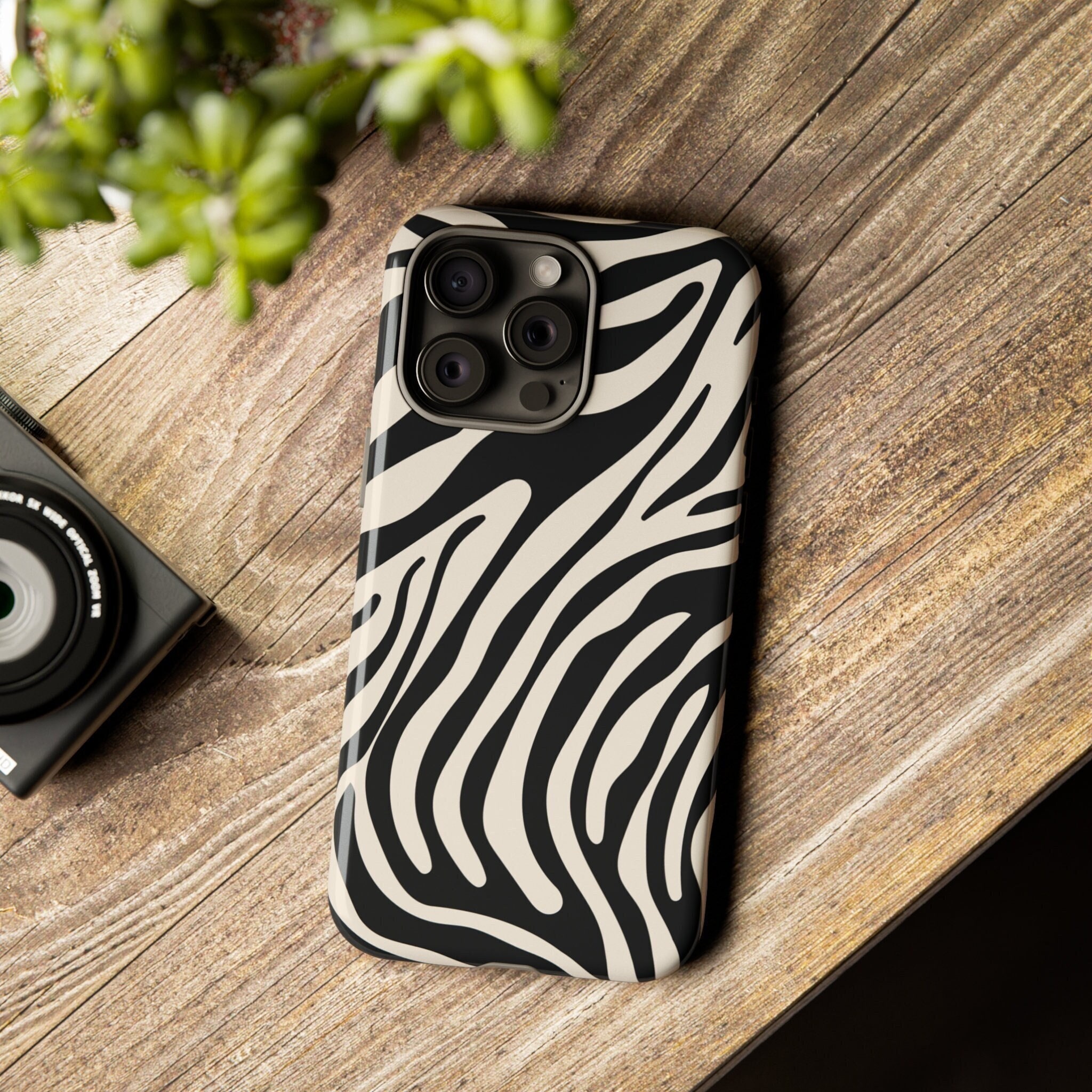 Custodia per telefono con stampa zebrata, custodia per iPhone con stampa zebrata, custodia per telefono con stampa animalier, custodia per iPhone 16 1