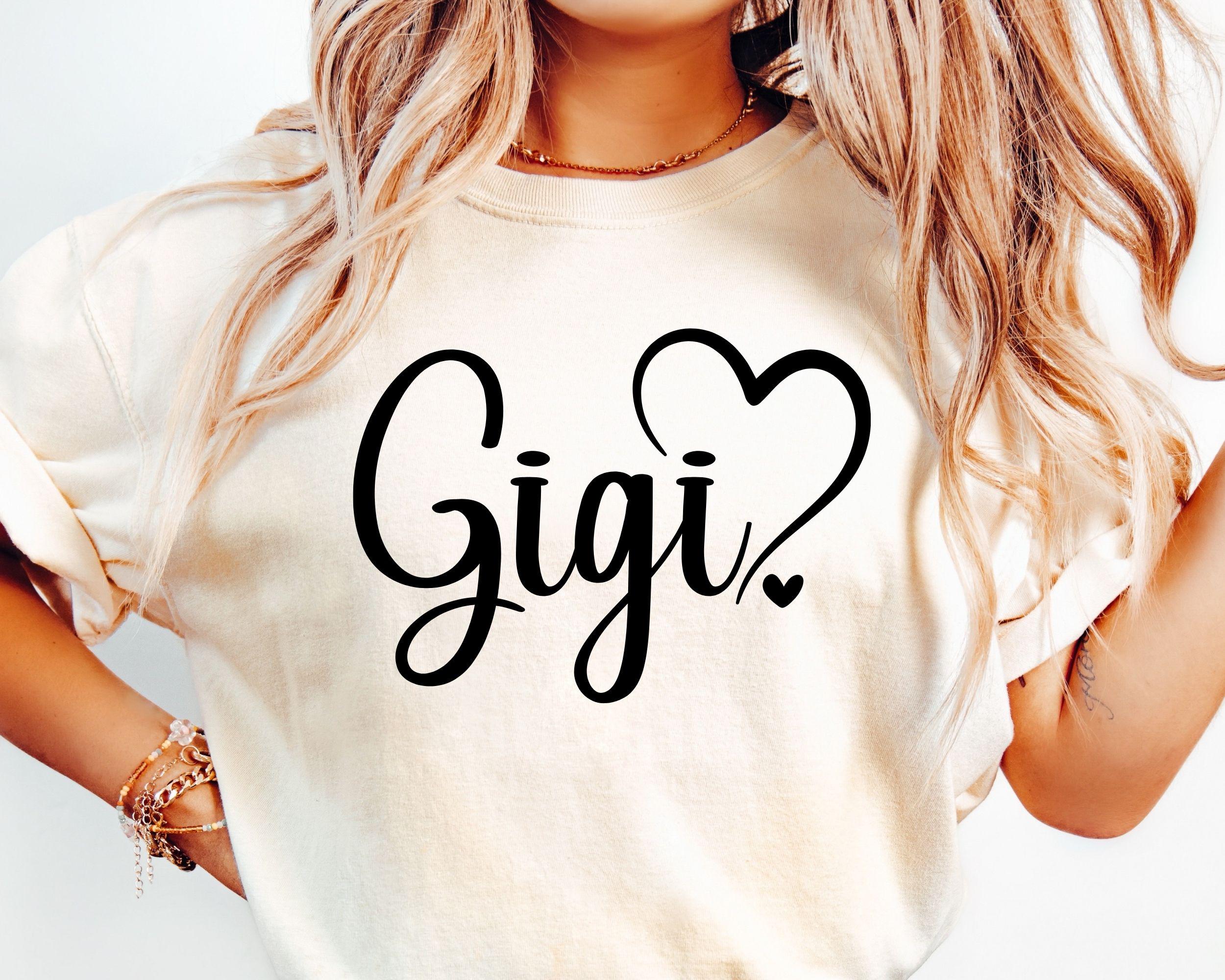 Gigi SVG, Gigi Cuore Svg, Gigi Maglietta Svg, Gigi San Valentino Svg, Regalo per la Festa della Mamma, Nonna Svg, Benedetta Gigi, Amo Gigi Svg, Il Mig