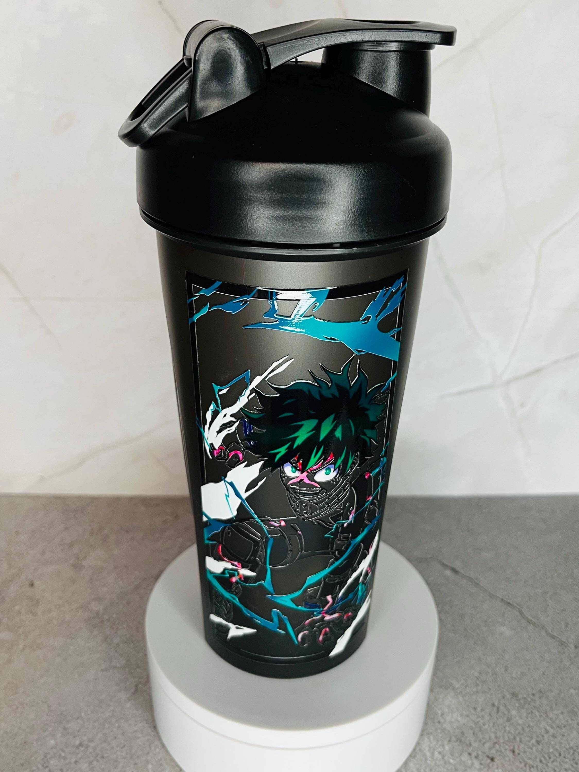 Bottiglia frullatore Anime, bottiglia frullatore Anime, idea regalo per gli amanti della palestra, shaker per allenamento personalizzato Anime, shaker