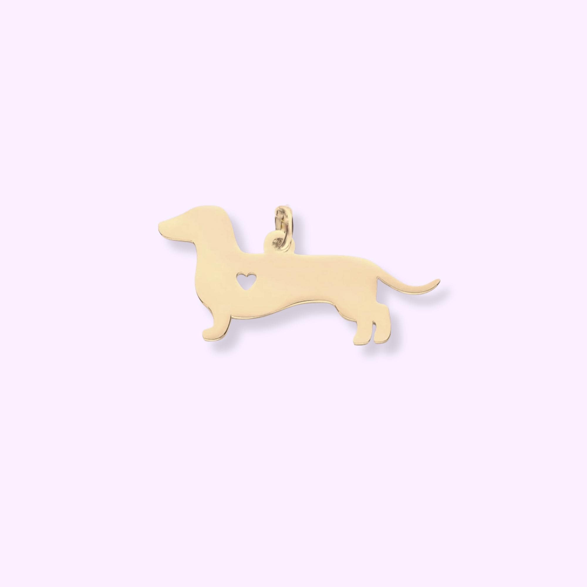 Ciondolo bassotto, ciondolo cane bassotto, aggiungi un ciondolo, regalo gioiello con ciondolo bassotto, ciondolo cane dorato per collana, ciondolo da