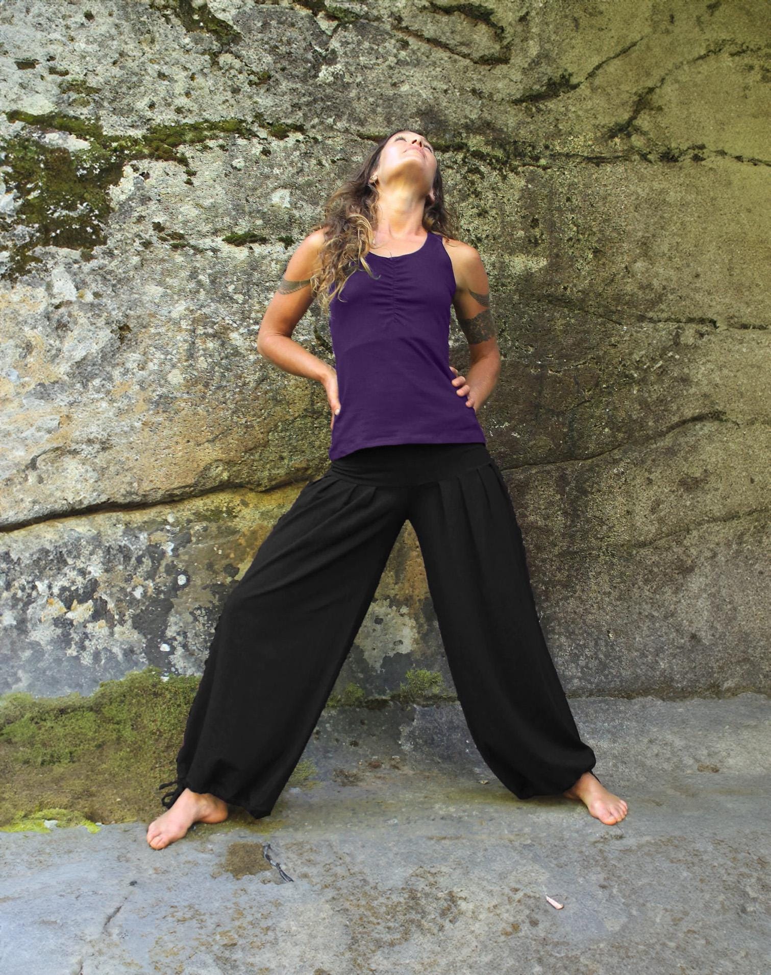 Pantaloni harem - Pantaloni da donna - Pantaloni da donna - Pantaloni larghi - Pantaloni da ballo - Pantaloni larghi - Pantaloni larghi da ballo - Pan