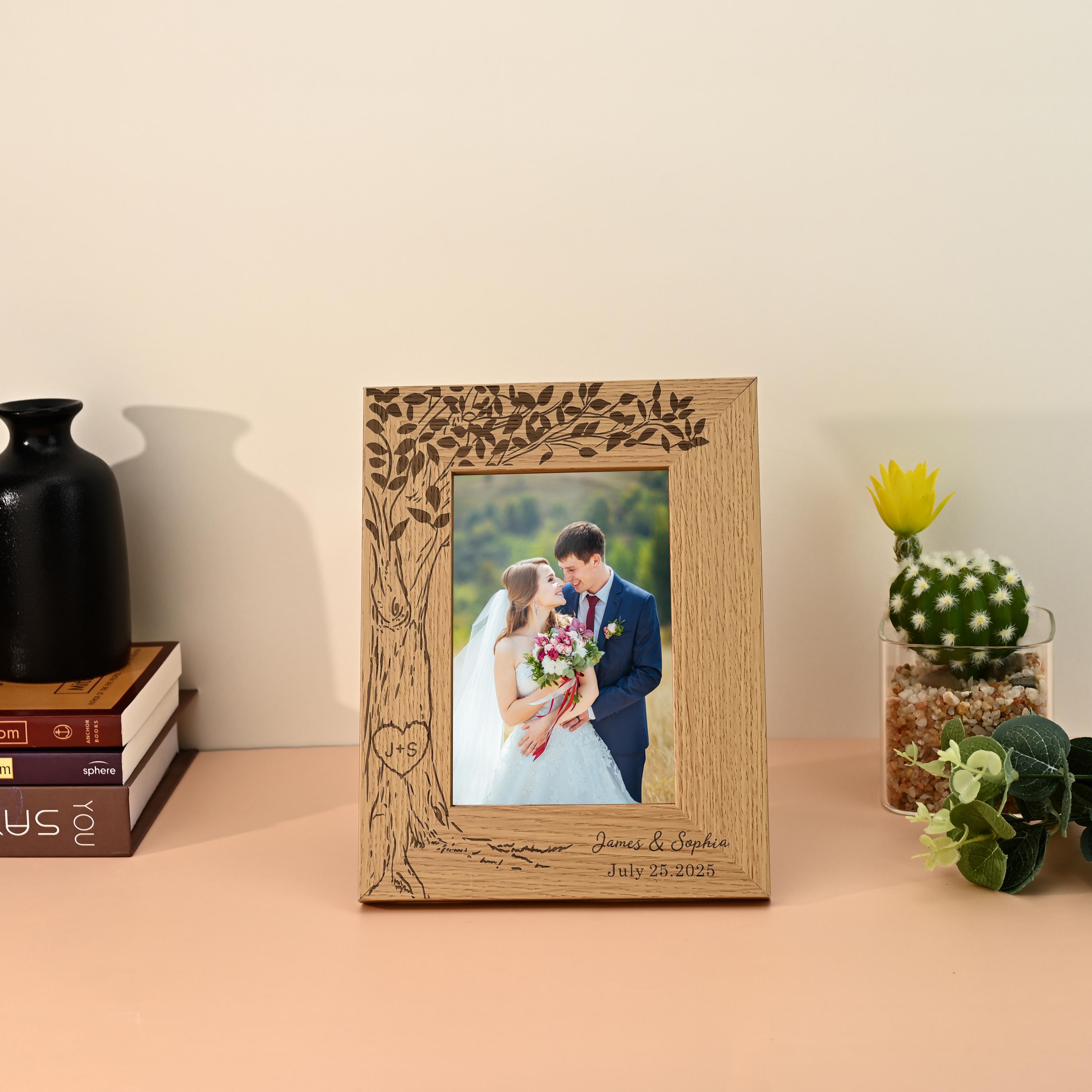 Cornice per foto di nozze unica, regali personalizzati per coppie, cornice per foto di nozze, regalo di anniversario, decorazioni per la casa, regali