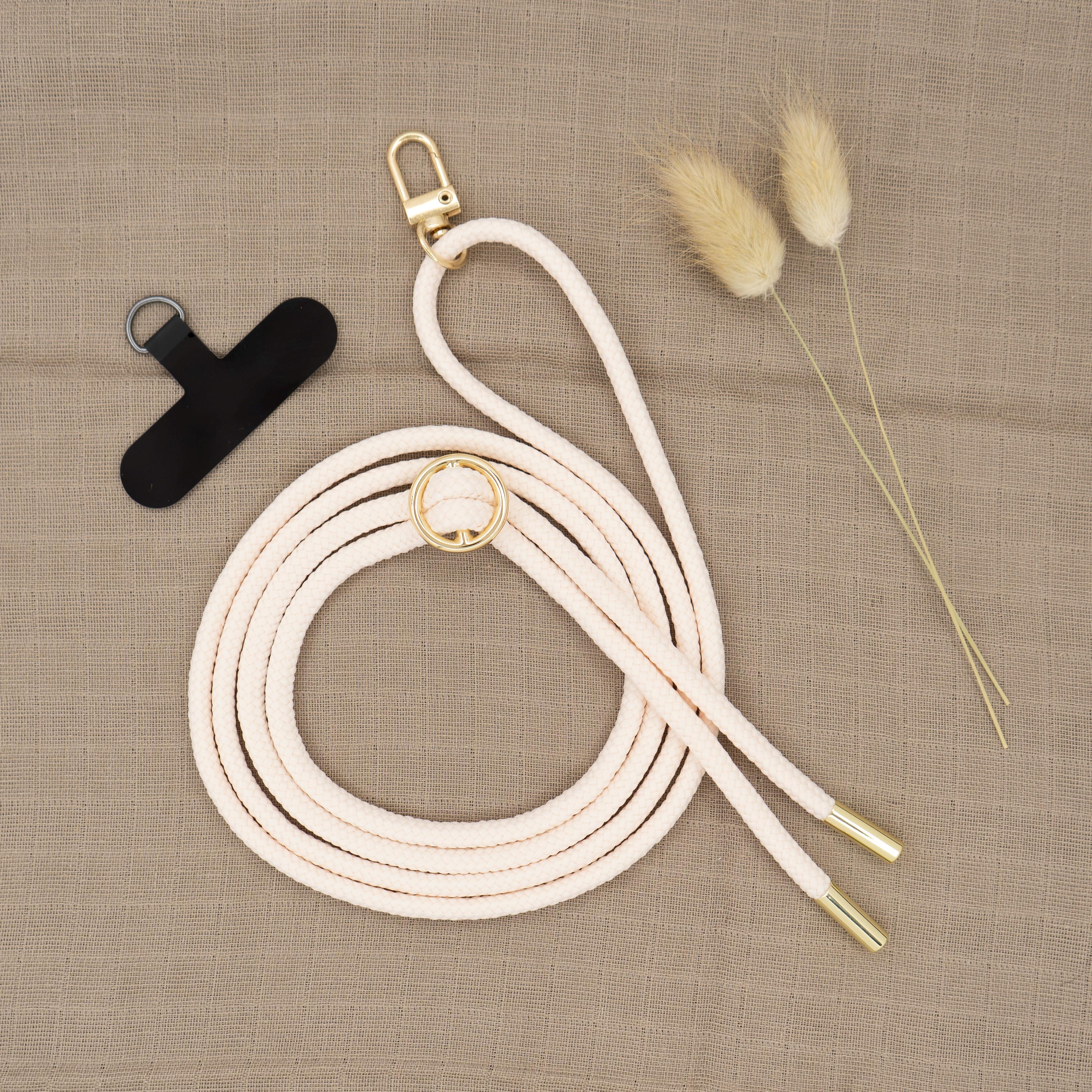 Catena universale per cellulare con moschettone e opzionalmente con toppa per appenderla al collo con cordino intercambiabile Cinghia per cellulare pe