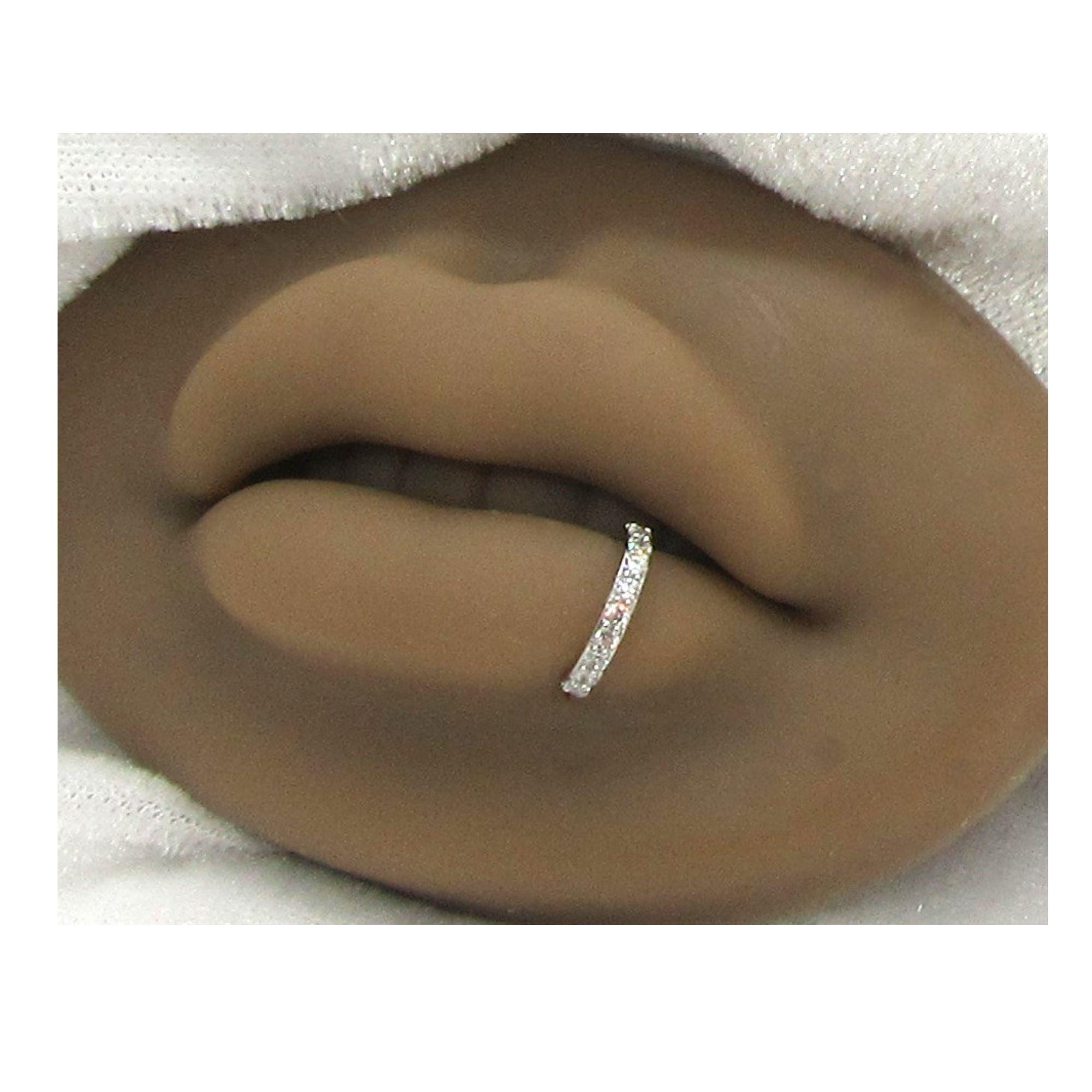 Anello per labbro inferiore a forma di serpente in argento e oro 16G, anello per labbro inferiore a ferro di cavallo, piercing per labbro, piercing pe