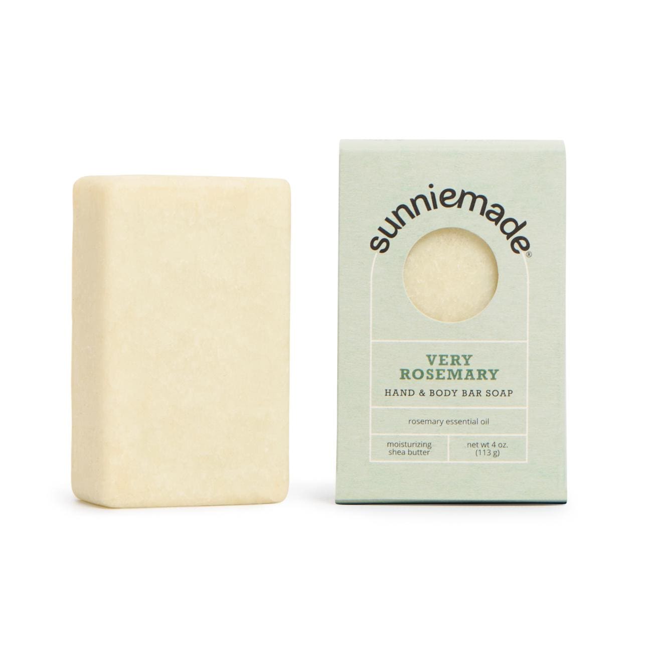 Saponetta idratante per mani e corpo Very Rosemary - Naturale, vegana, atossica, senza plastica, detergente corpo, regalo per inaugurazione casa, zero