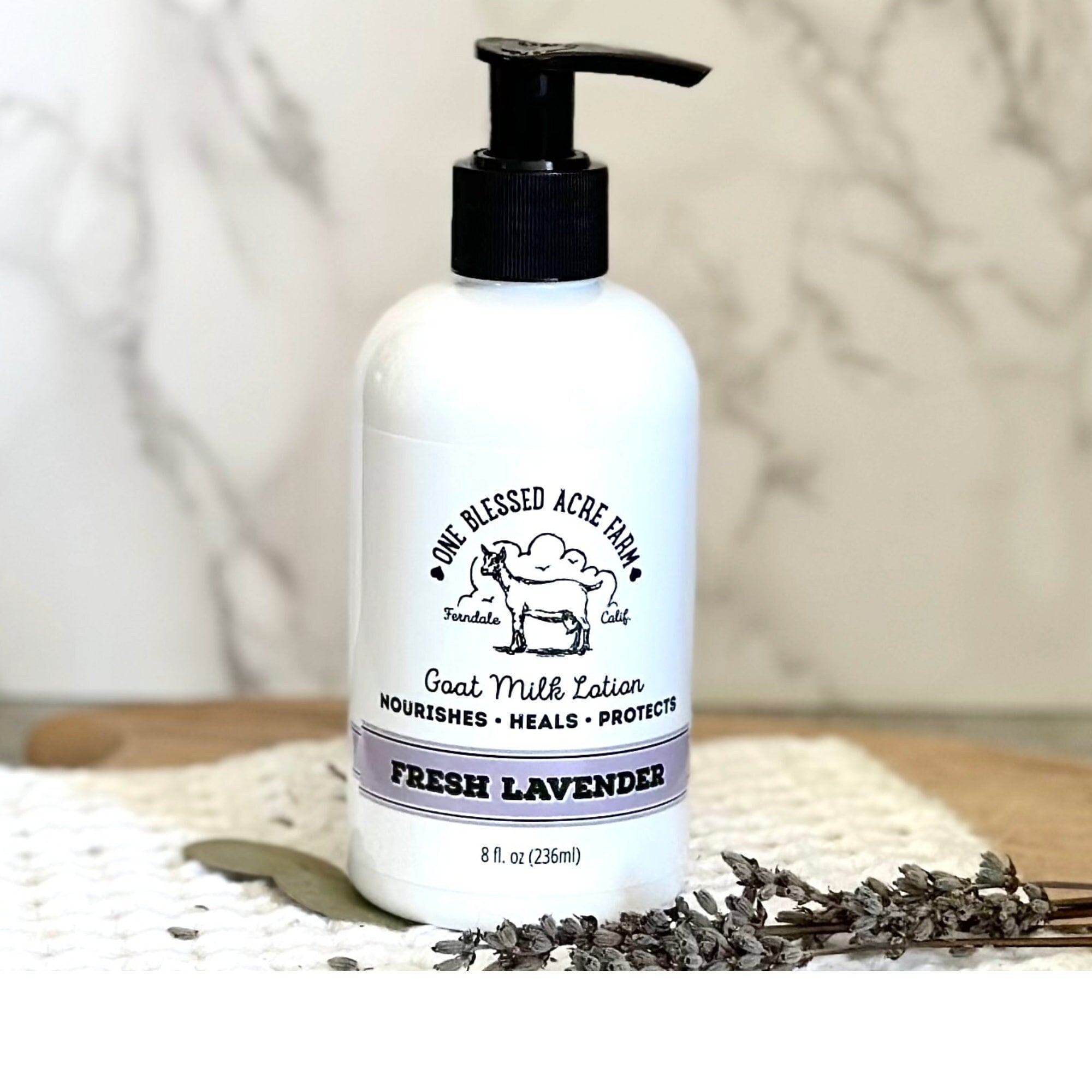 Lozione al latte di capra alla lavanda, crema per le mani alla lavanda, lozione per neonati al latte di capra, lozione per pelle secca, lozione per il